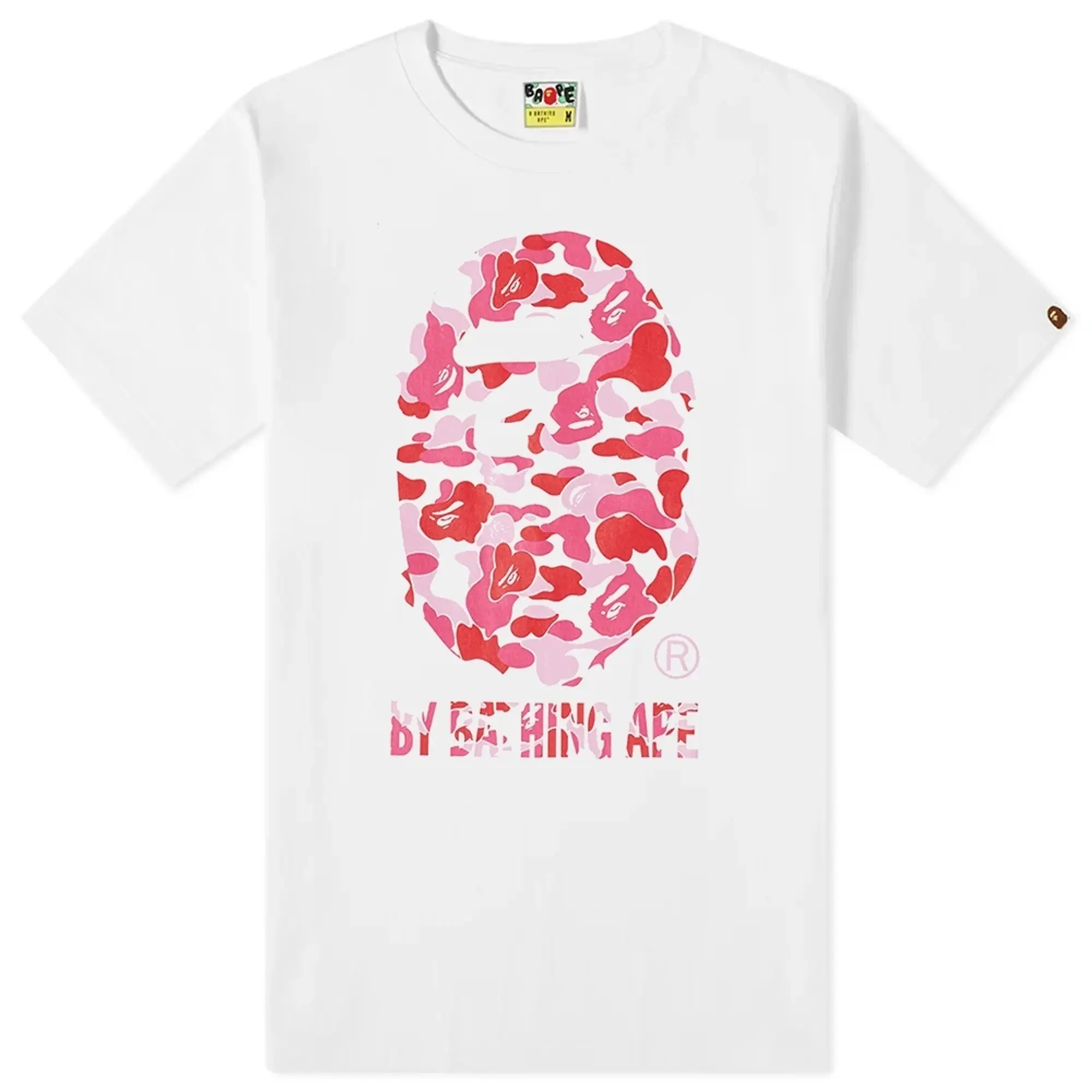 A Bathing Ape Men's ABC Camo By Bathing Ape T-Shirt White/Pink