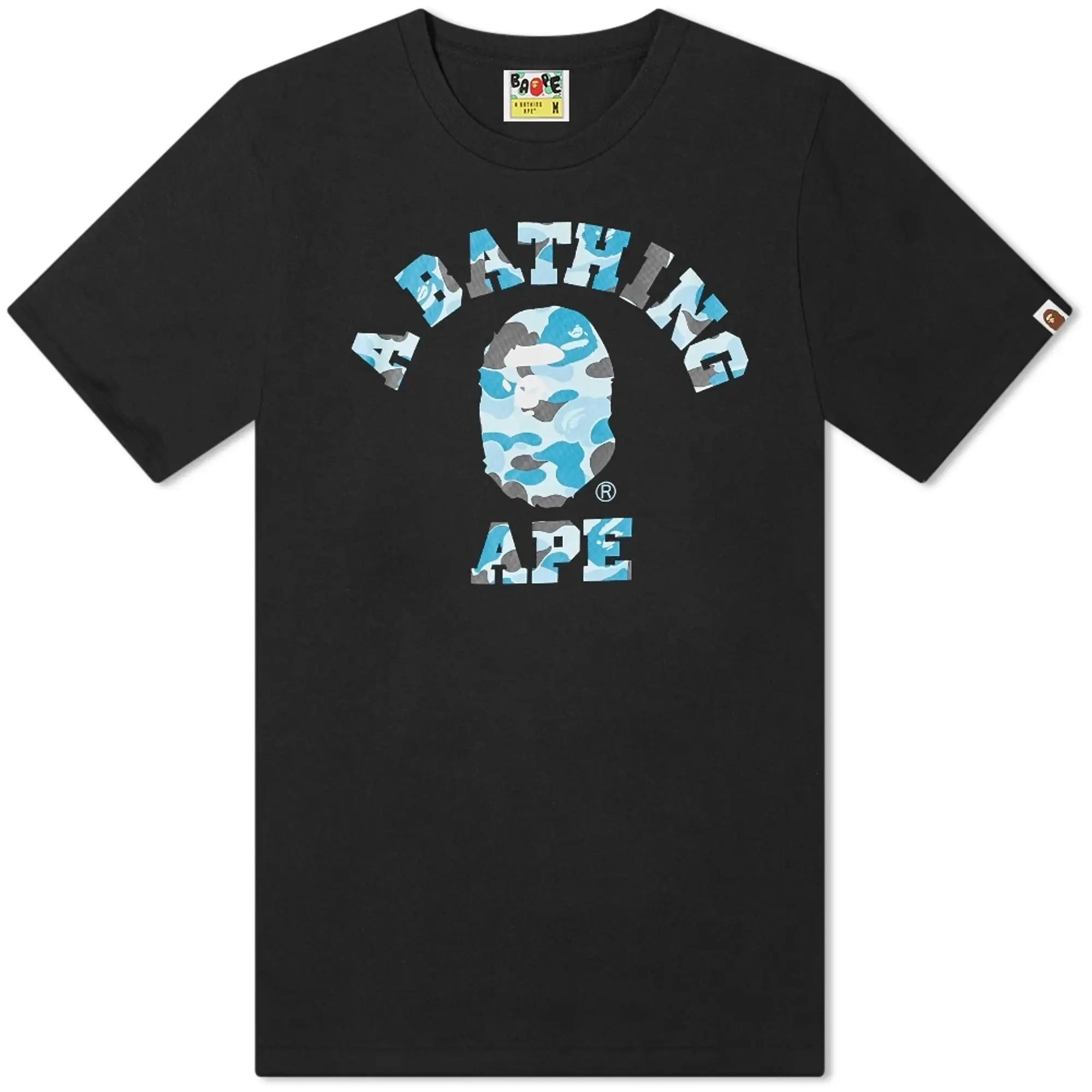 A Bathing Ape Men's ABC Camo College T-Shirt Black/Blue
