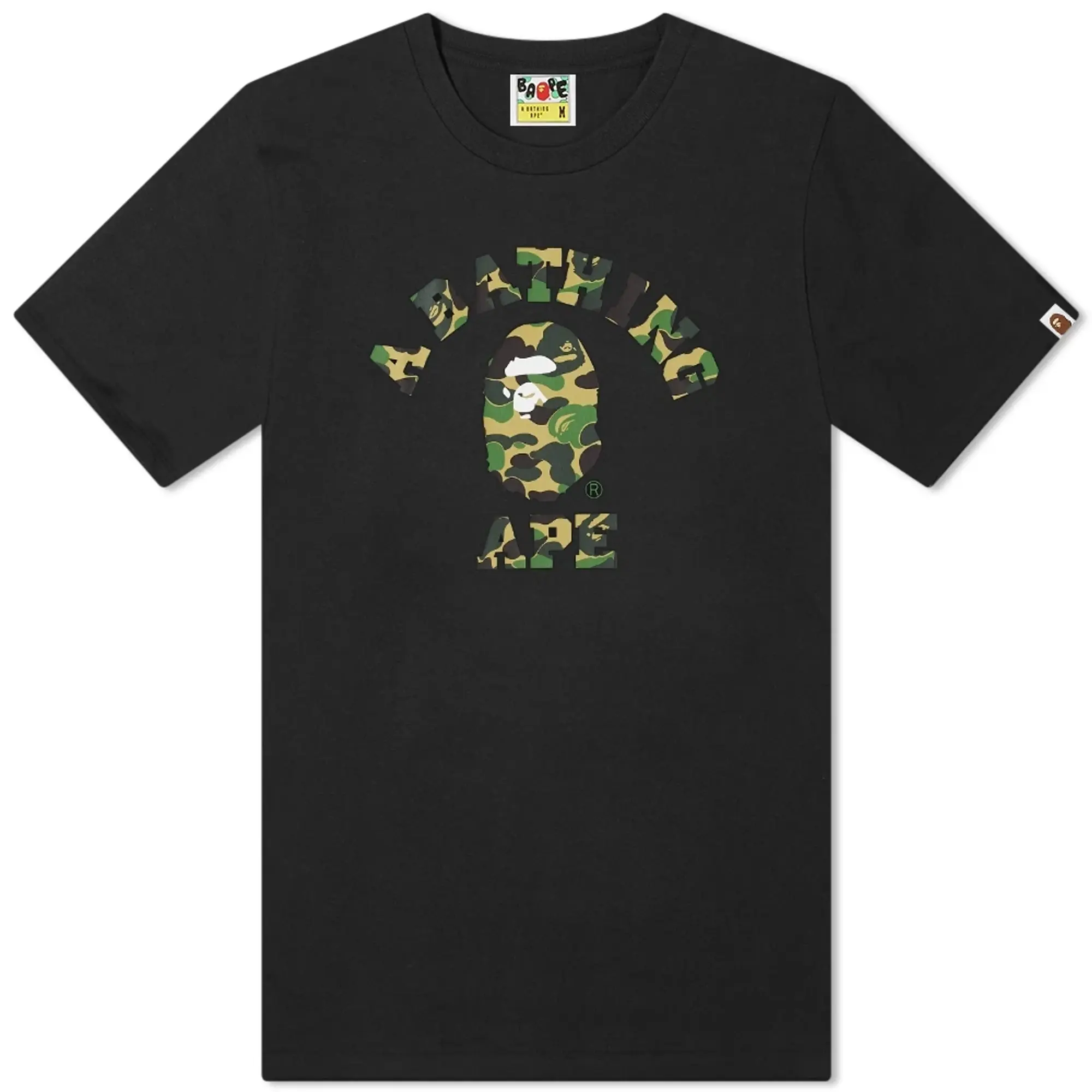 A Bathing Ape Men's ABC Camo College T-Shirt Black/Green