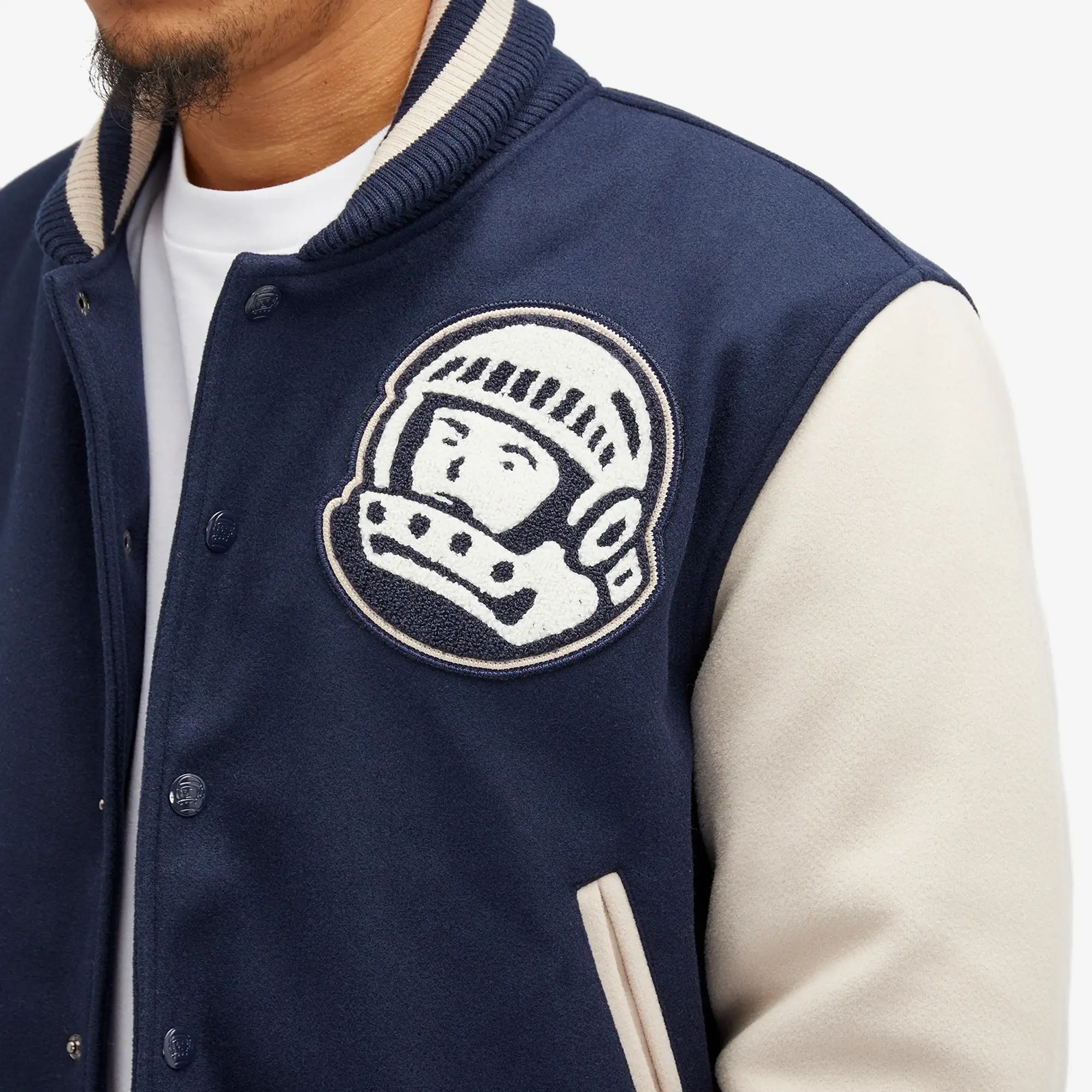 Crocs Billionaire Boys Club Men's Arch Logo Varsity Jacket Blue