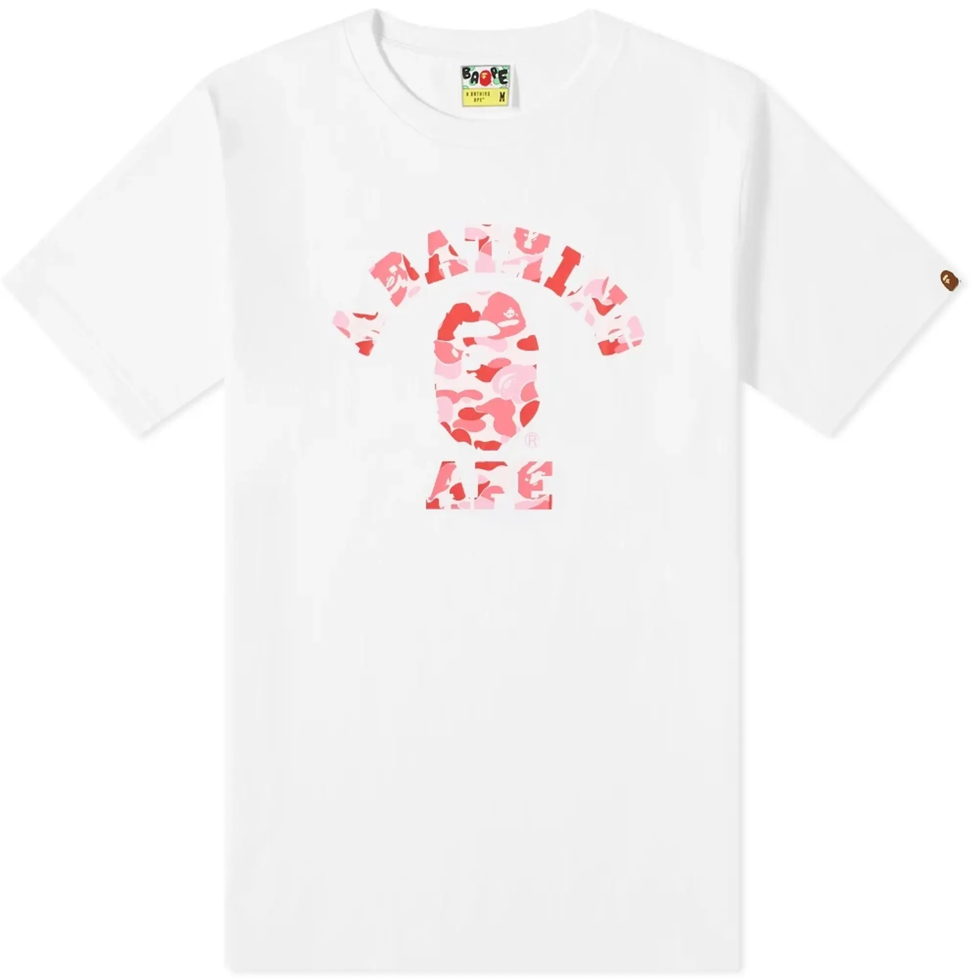 A Bathing Ape Abc Camo College Tee Men Shortsleeves White