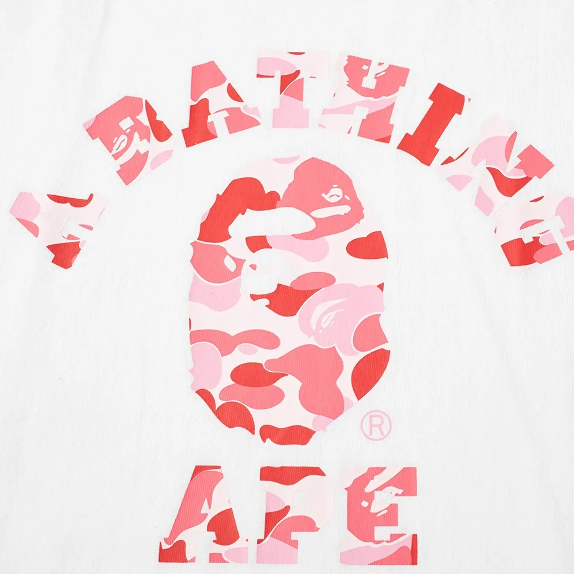 A Bathing Ape Abc Camo College Tee Men Shortsleeves White