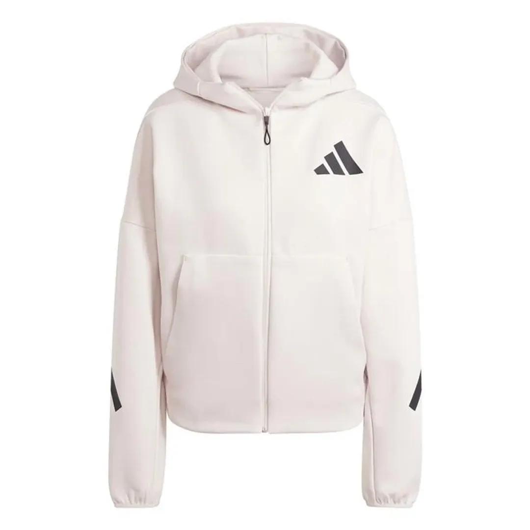 Manchester United x adidas Womens Z.N.E. Full Zip Hoodie Pink
