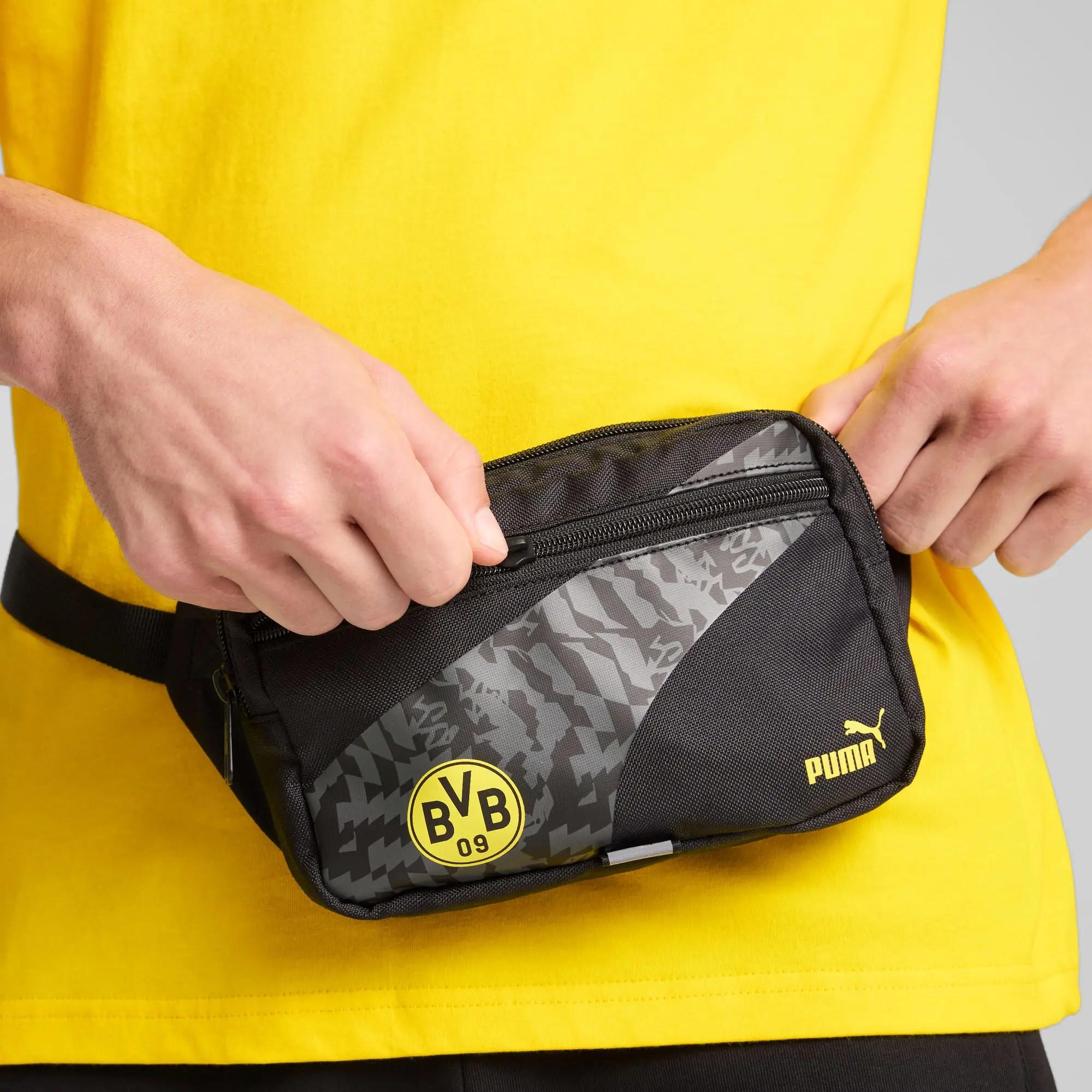 PUMA Borussia Dortmund Ftblculture Waist Bag Black Faster Yellow 090679 02 FOOTY.COM