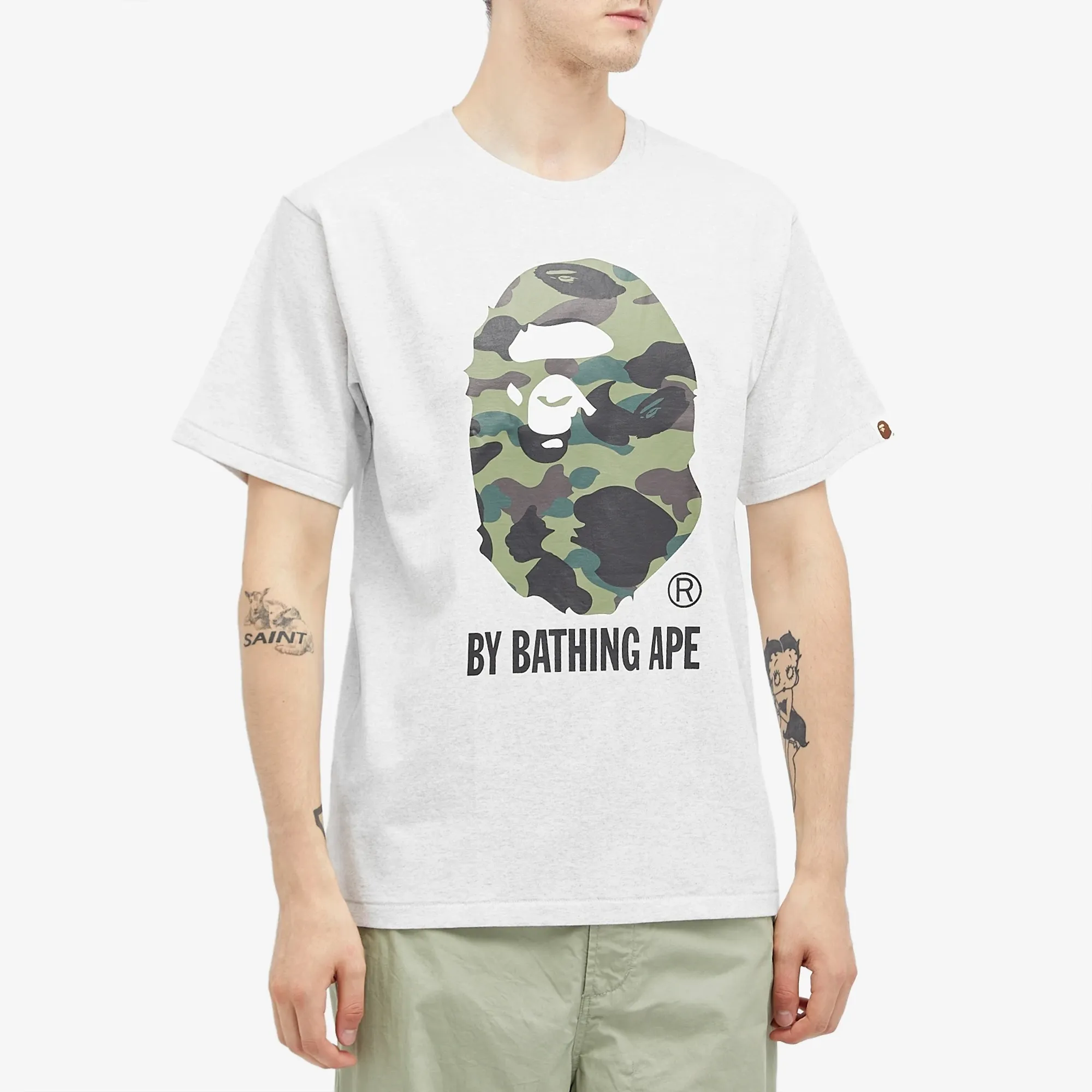 A Bathing Ape Men's 1st Camo Bape Sta T-Shirt Grey/Green
