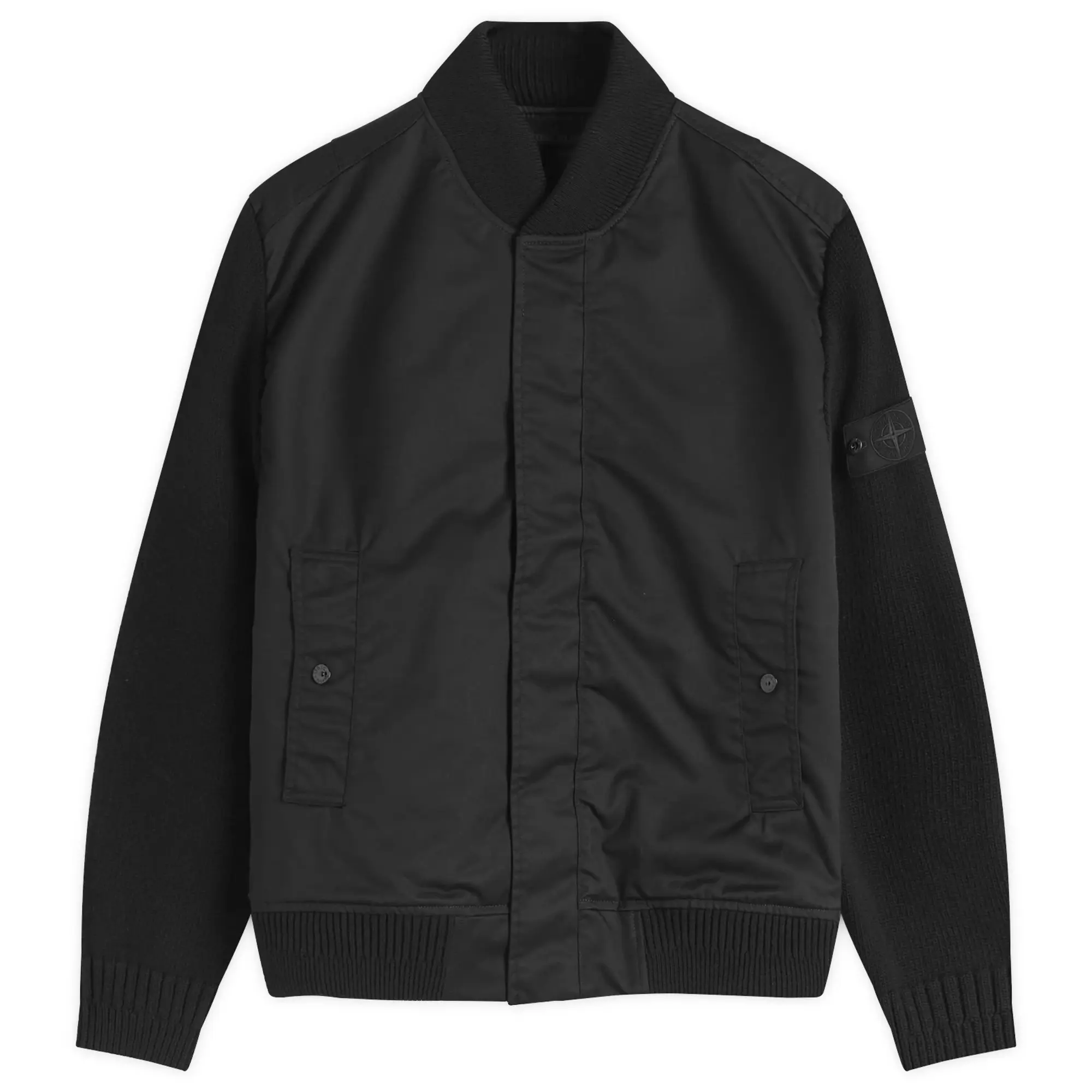 Stone Island Men's Ghost Twill Wool-TC Jacket Black