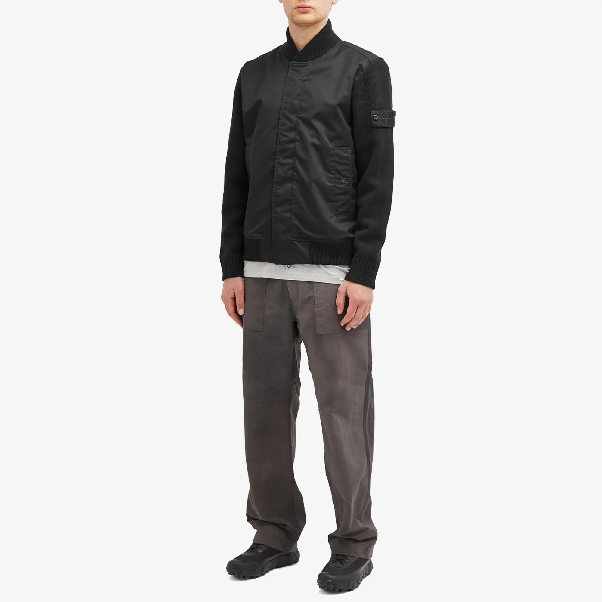 Stone Island Men's Ghost Twill Wool-TC Jacket Black