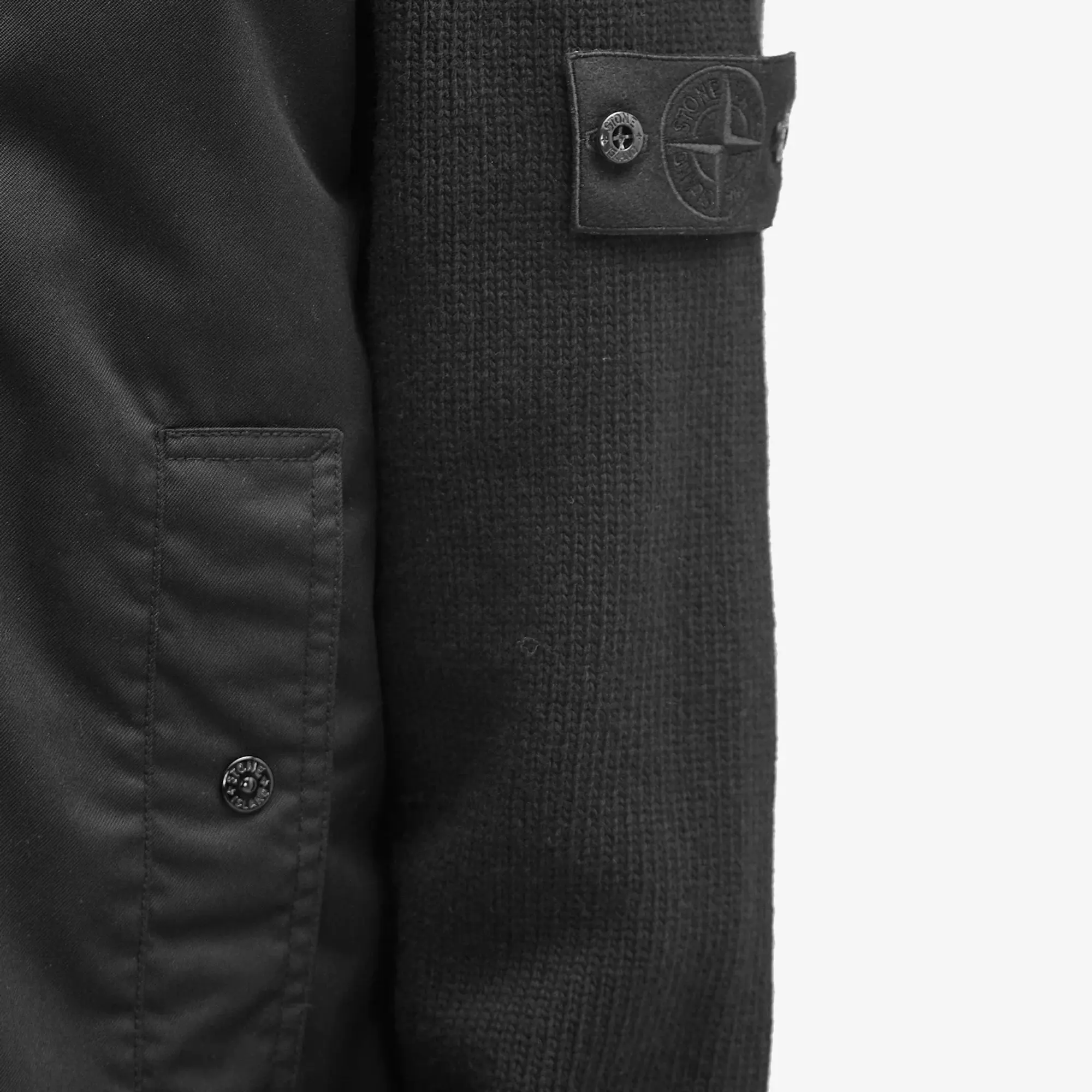 Stone Island Men's Ghost Twill Wool-TC Jacket Black