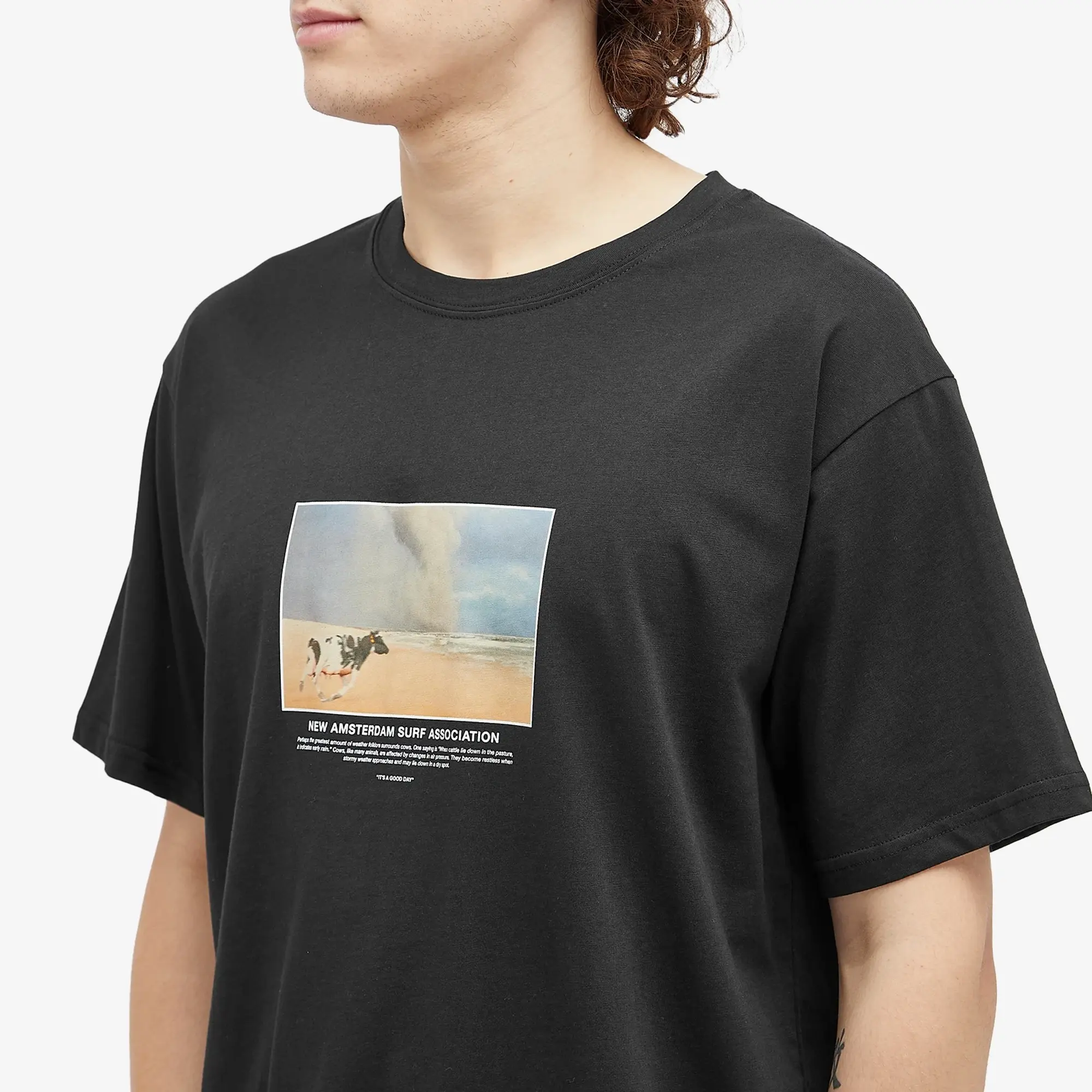 New Amsterdam Surf Association New Amsterdam Cow T-Shirt Black