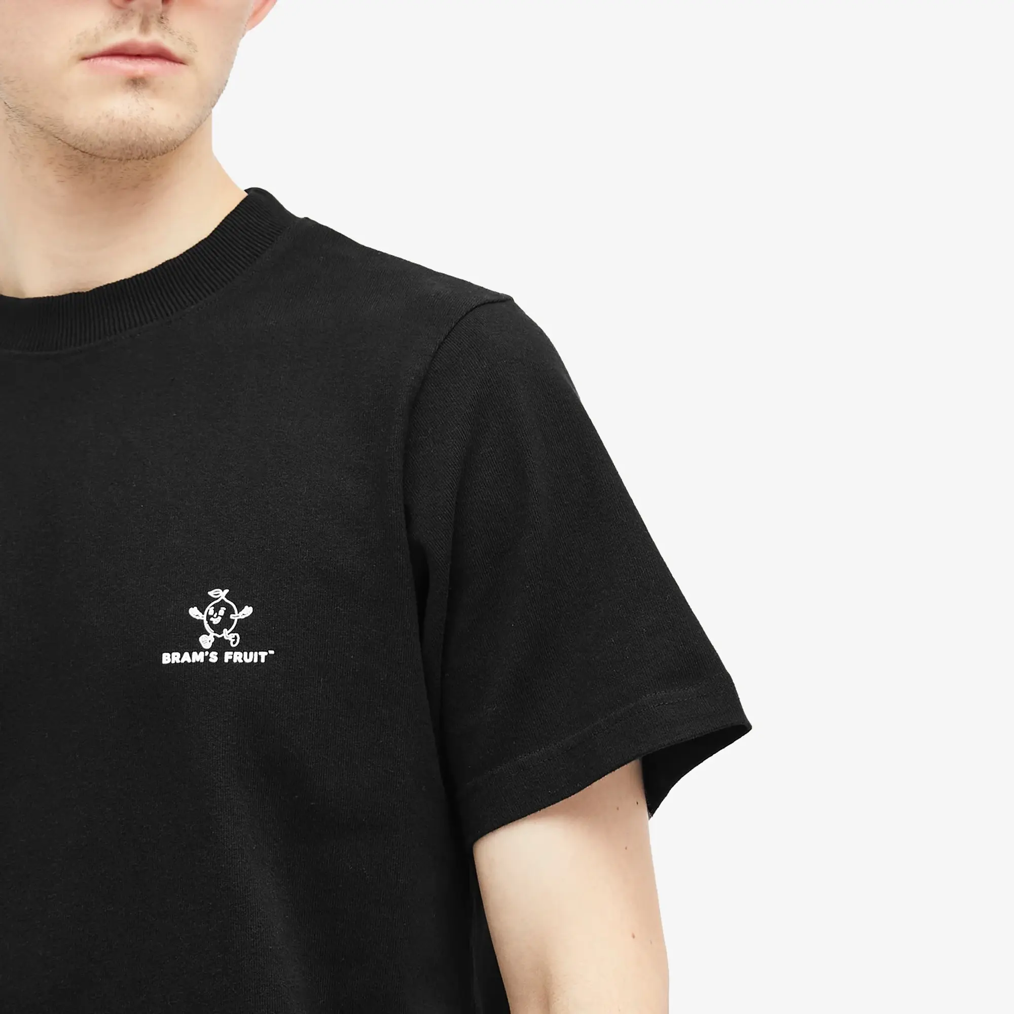 Bram's Fruit Men's Outline Lemon T-Shirt Black