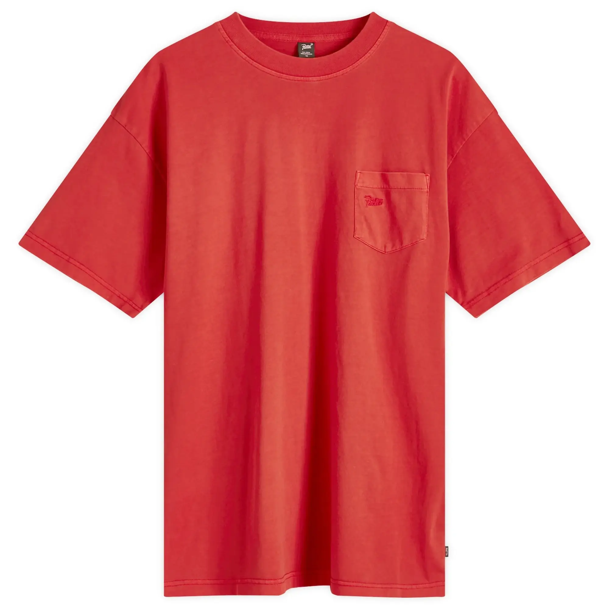 Patta Basic Washed Pocket T-Shirt Men Shortsleeves Red