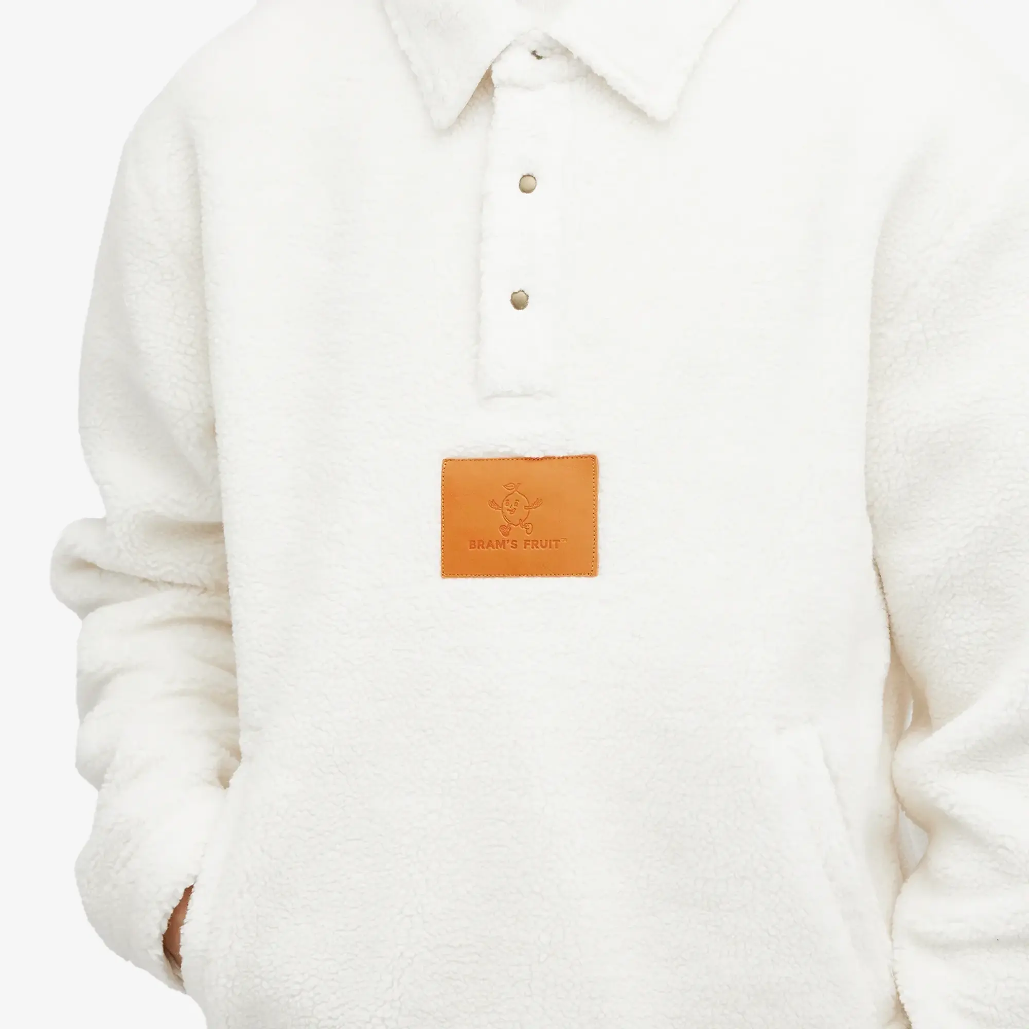 Bram's Fruit Men's Pullover Fleece Sweatshirt White