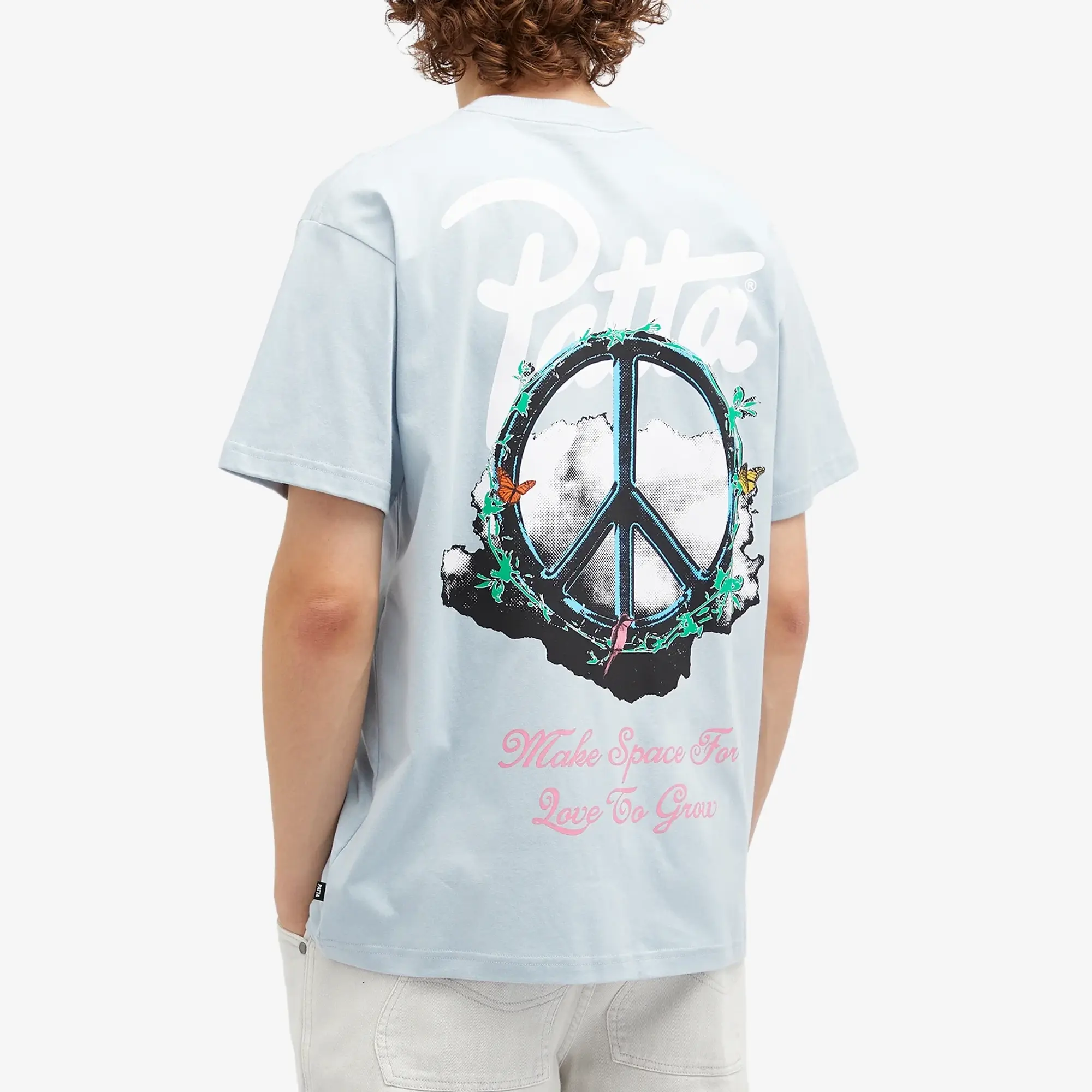 Patta Xerox Peace T-Shirt Men Shortsleeves Blue