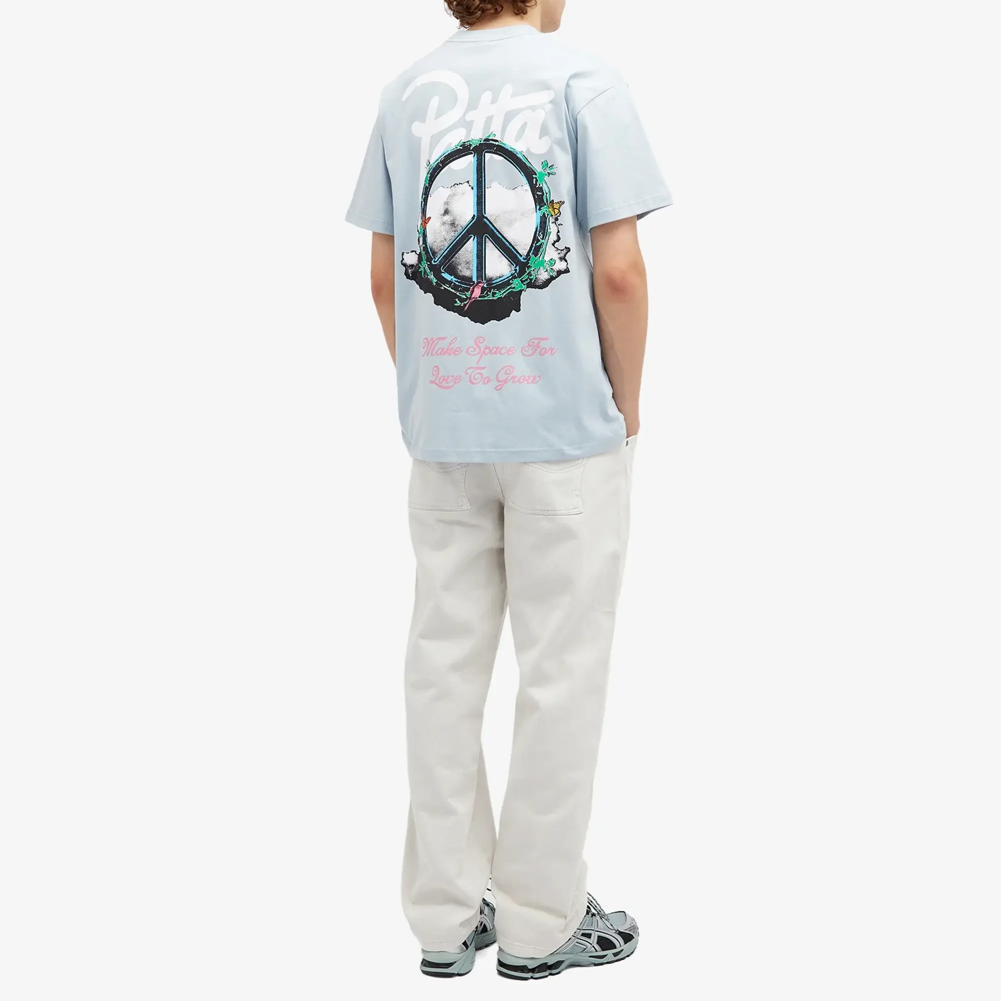 Patta Xerox Peace T-Shirt Men Shortsleeves Blue