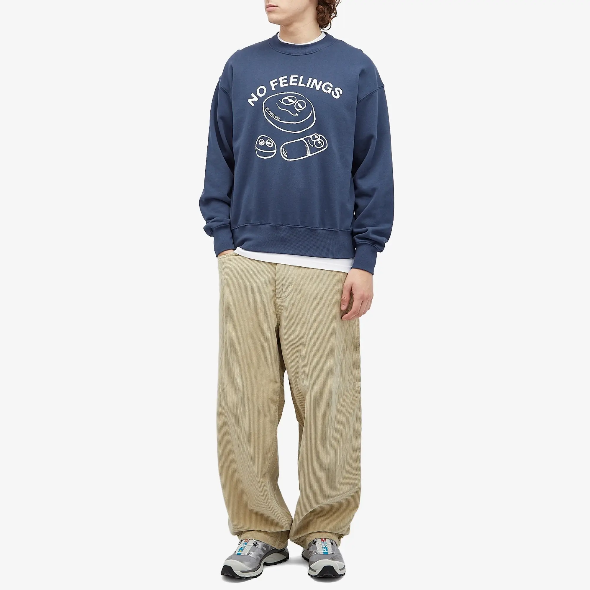 No Problemo Men's Hard Feelings Crew Sweatshirt Navy