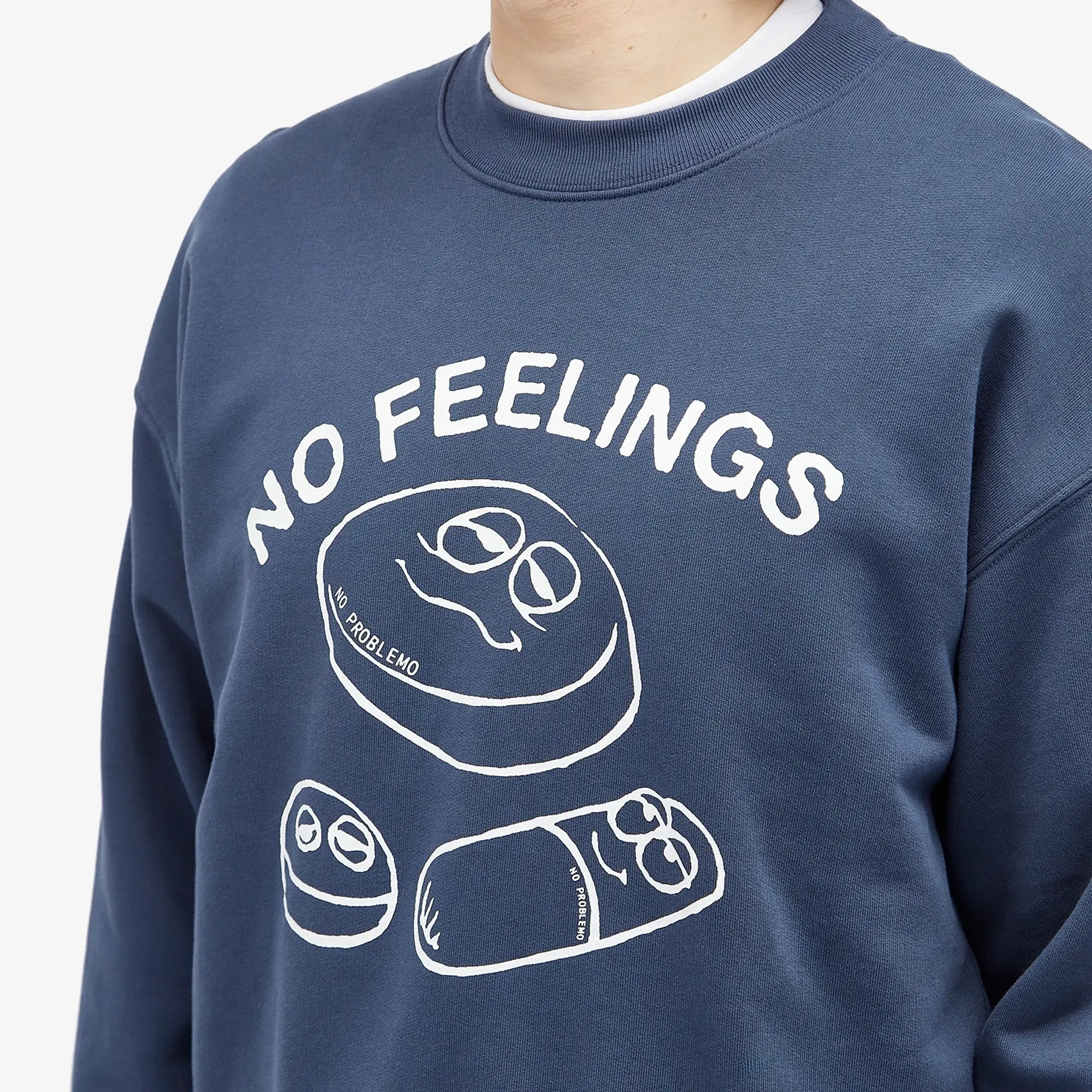 No Problemo Men's Hard Feelings Crew Sweatshirt Navy