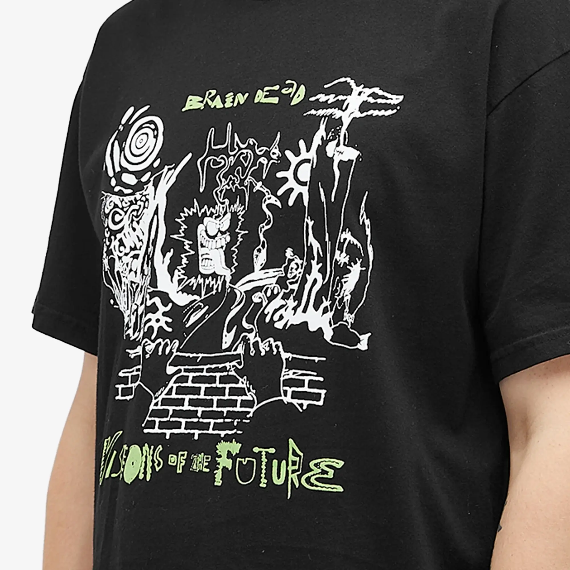 Brain Dead Men's Visions of the Future T-Shirt Black