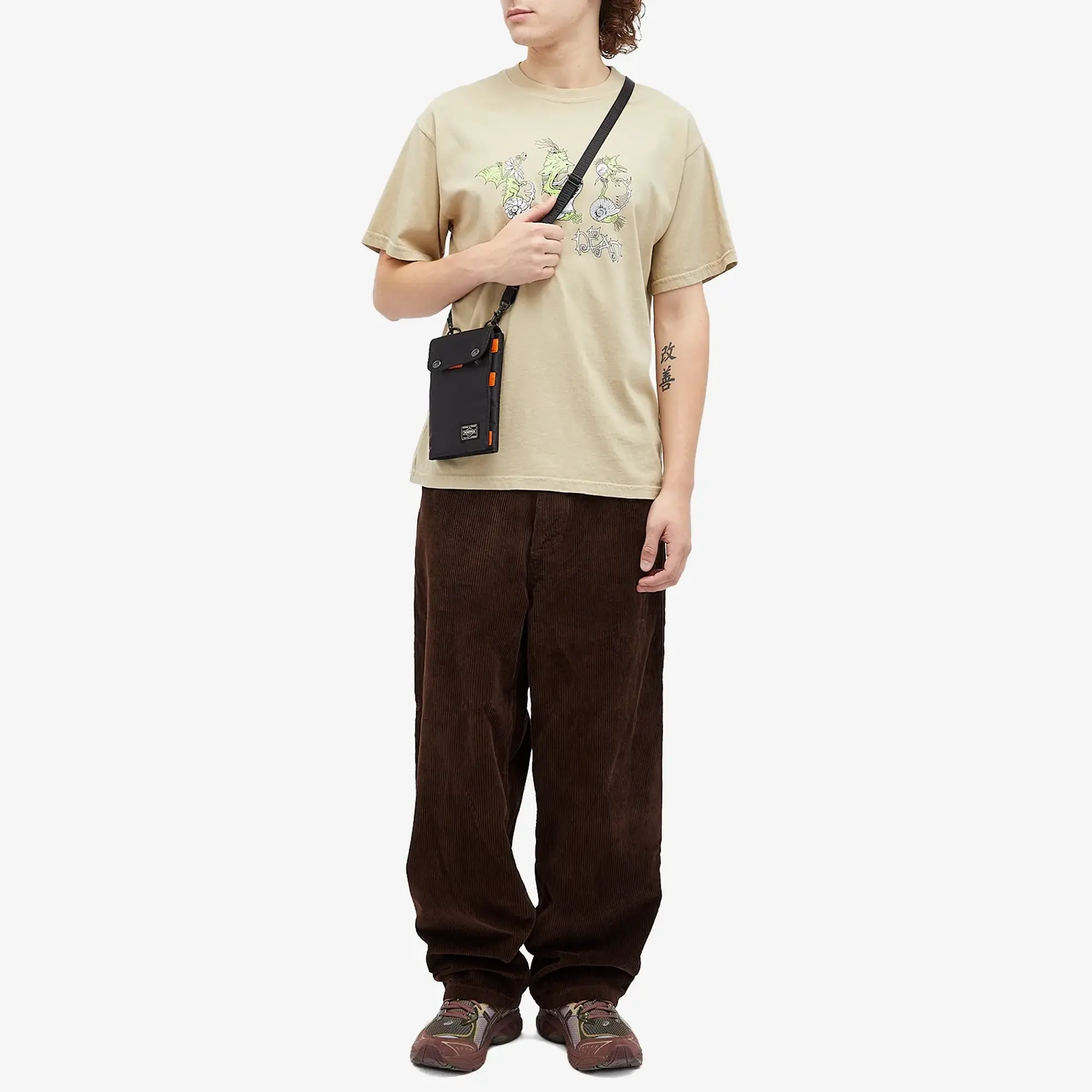 Brain Dead Men's Scooter Freaks T-Shirt Sand