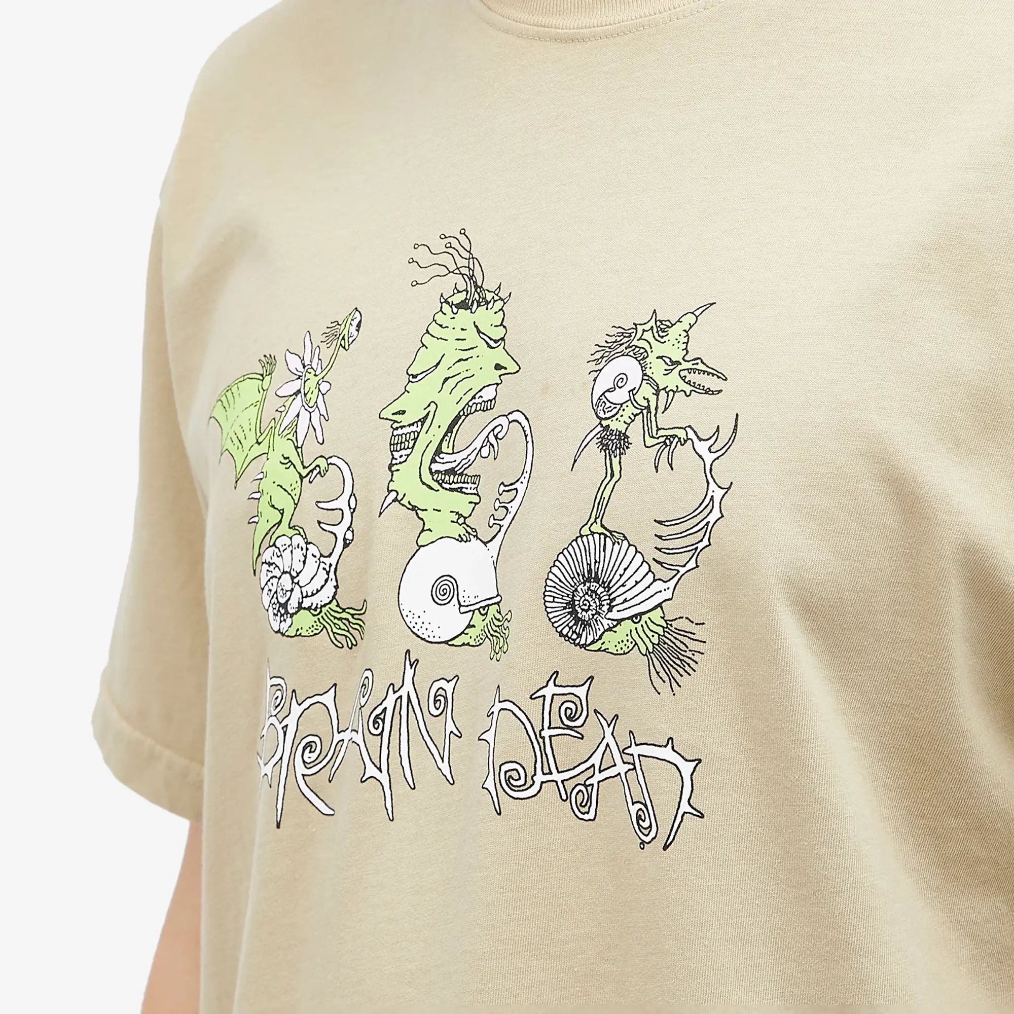 Brain Dead Men's Scooter Freaks T-Shirt Sand