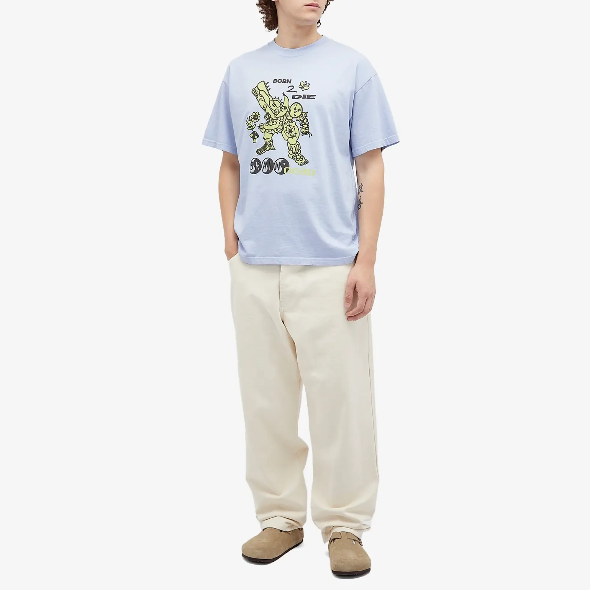 Brain Dead Men's Born 2 Die T-Shirt Periwinkle