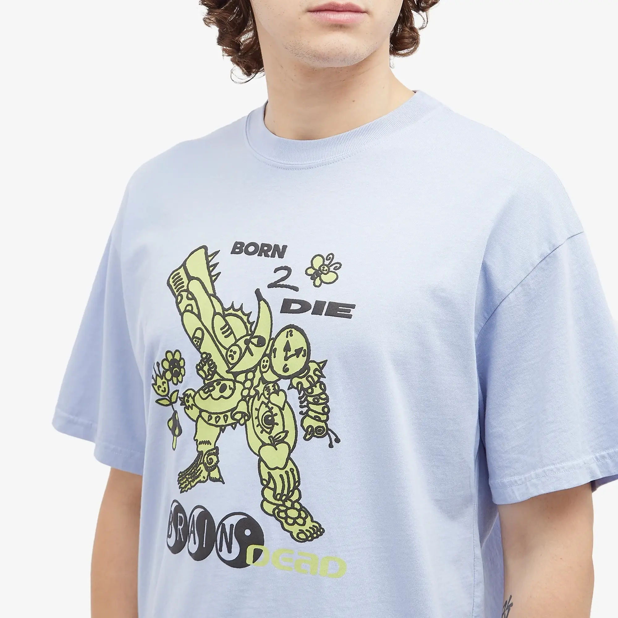 Brain Dead Men's Born 2 Die T-Shirt Periwinkle