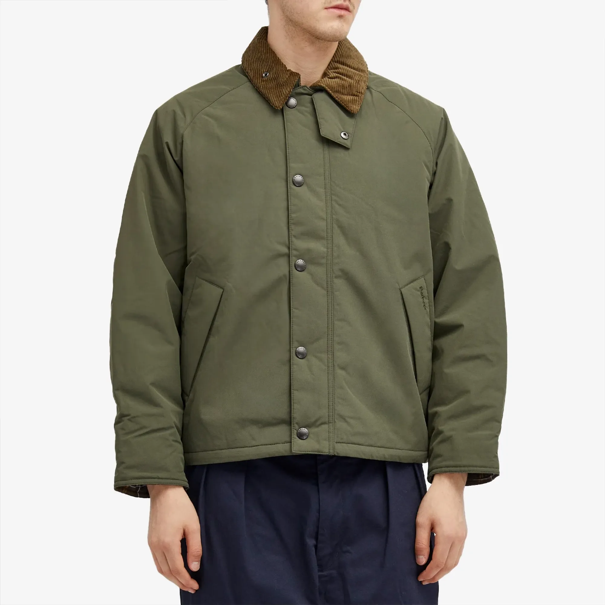 Barbour Men's Transport Padded Casual Jacket Olive | MCA1005OL53