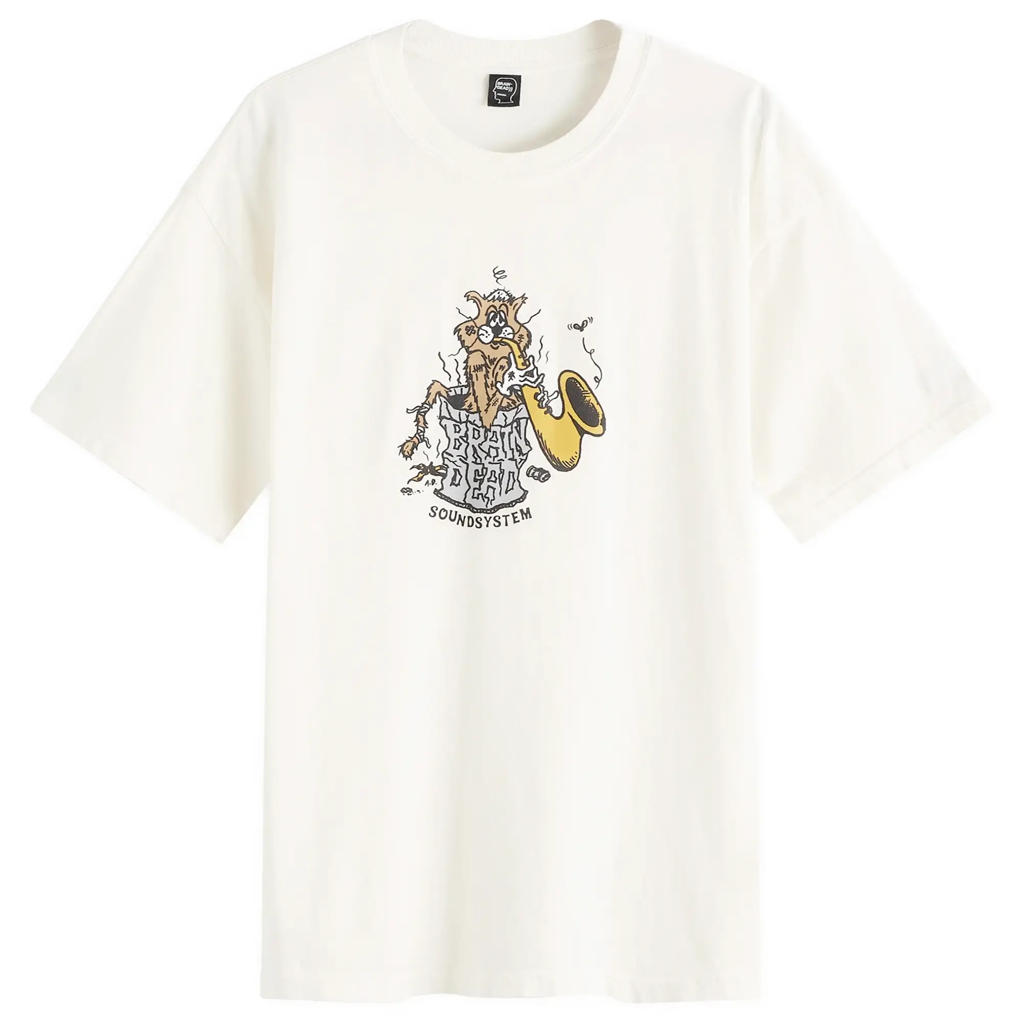 Brain Dead Men's Trash Cat T-Shirt Natural
