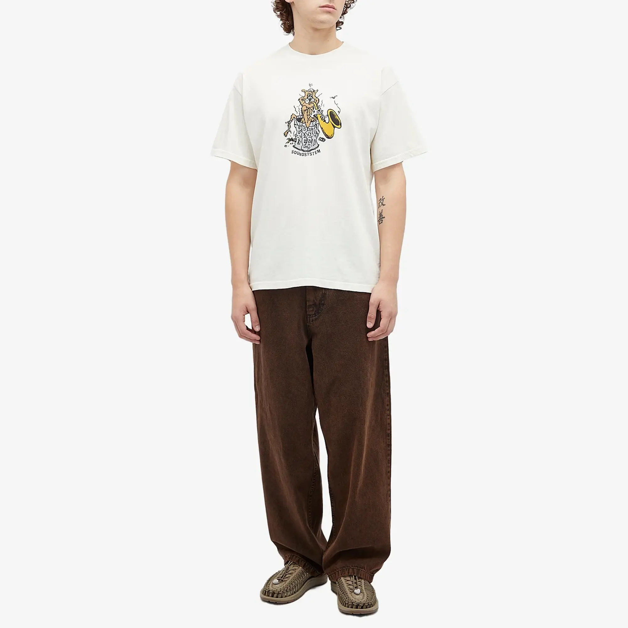 Brain Dead Men's Trash Cat T-Shirt Natural
