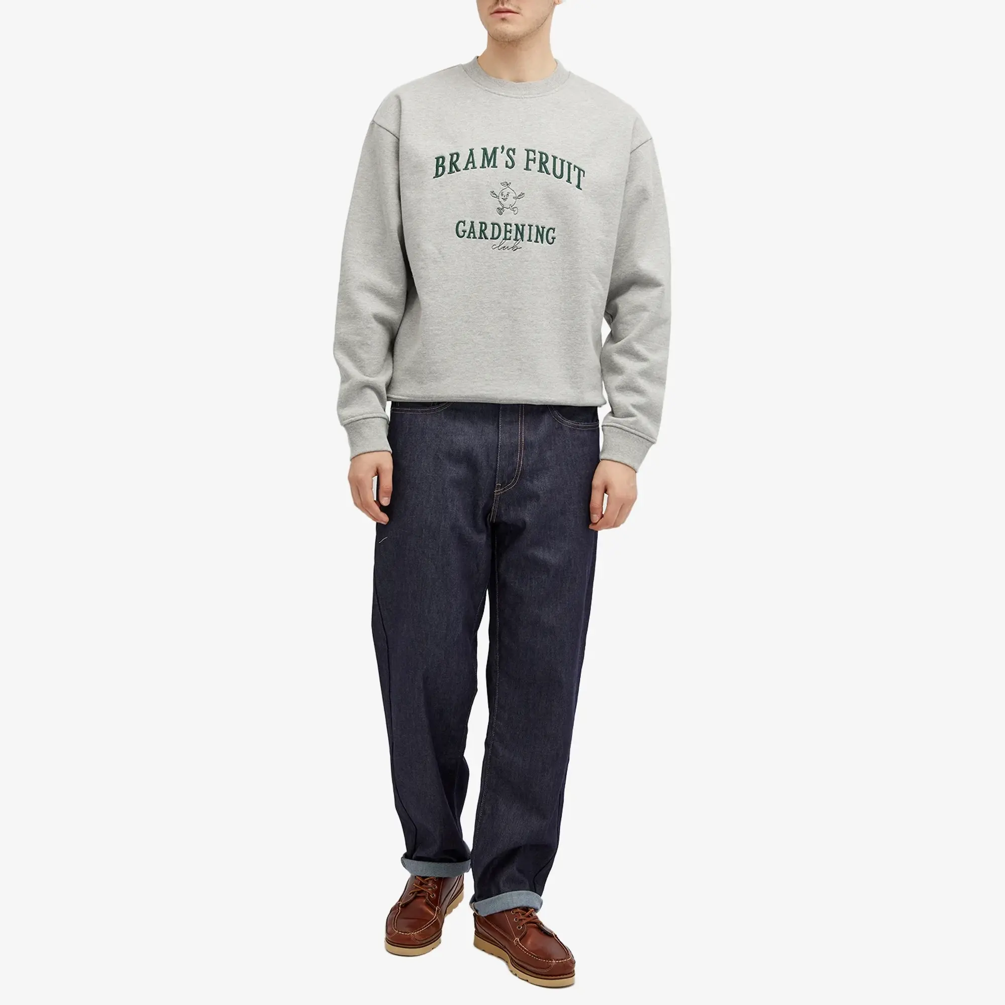 Bram's Fruit Men's Gardening Club Crew Sweatshirt Grey