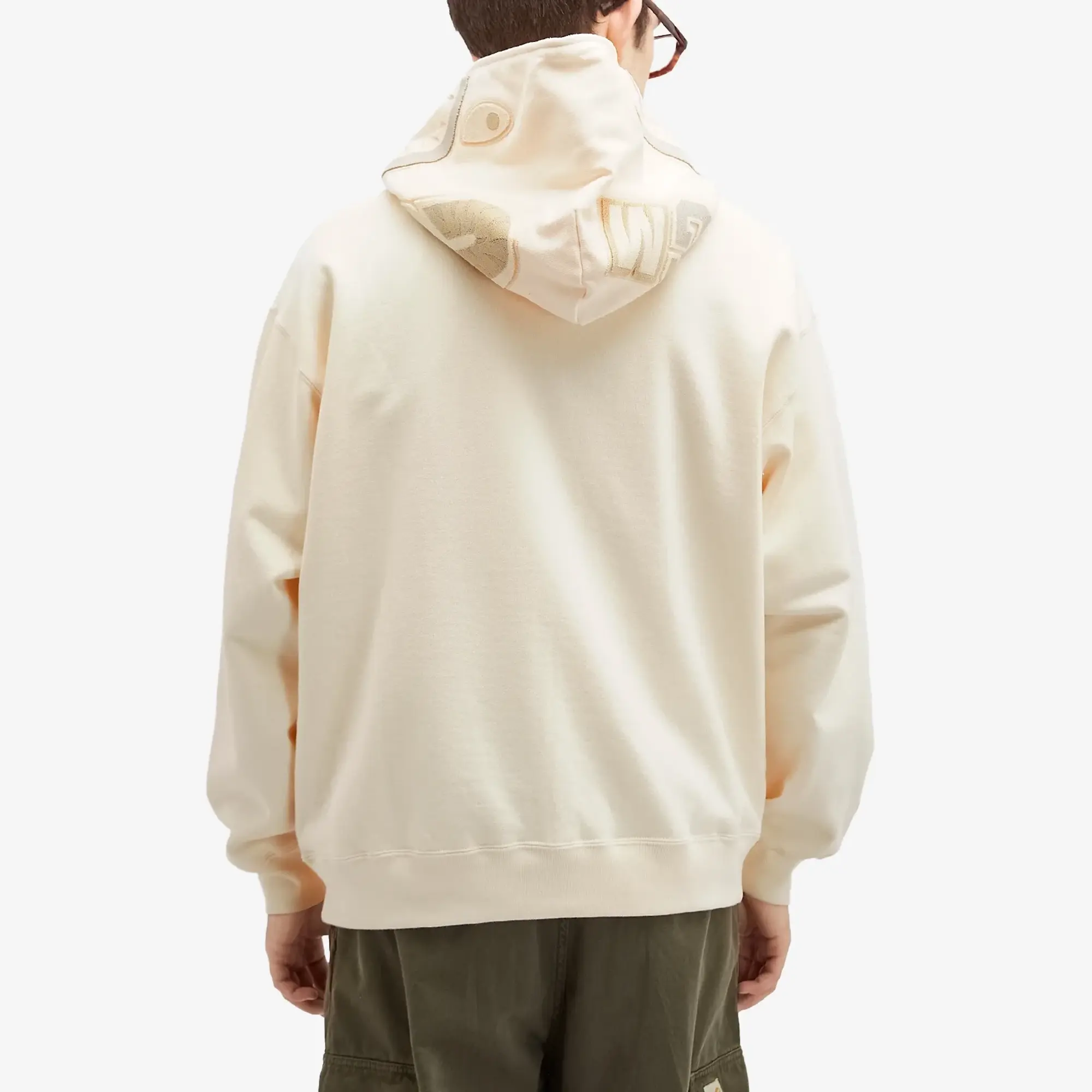 A Bathing Ape Men's One Point Shark Full Zip Hoodie Ivory