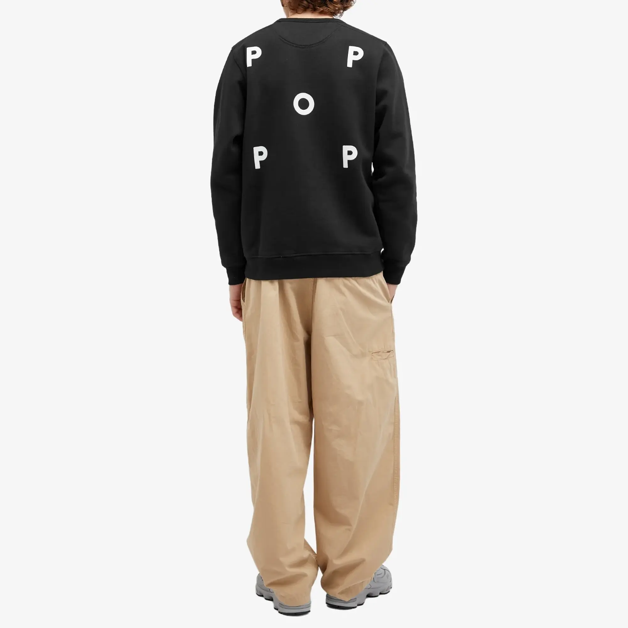 Pop Trading Company Men's x NOS Logo Crew Sweat Black/White