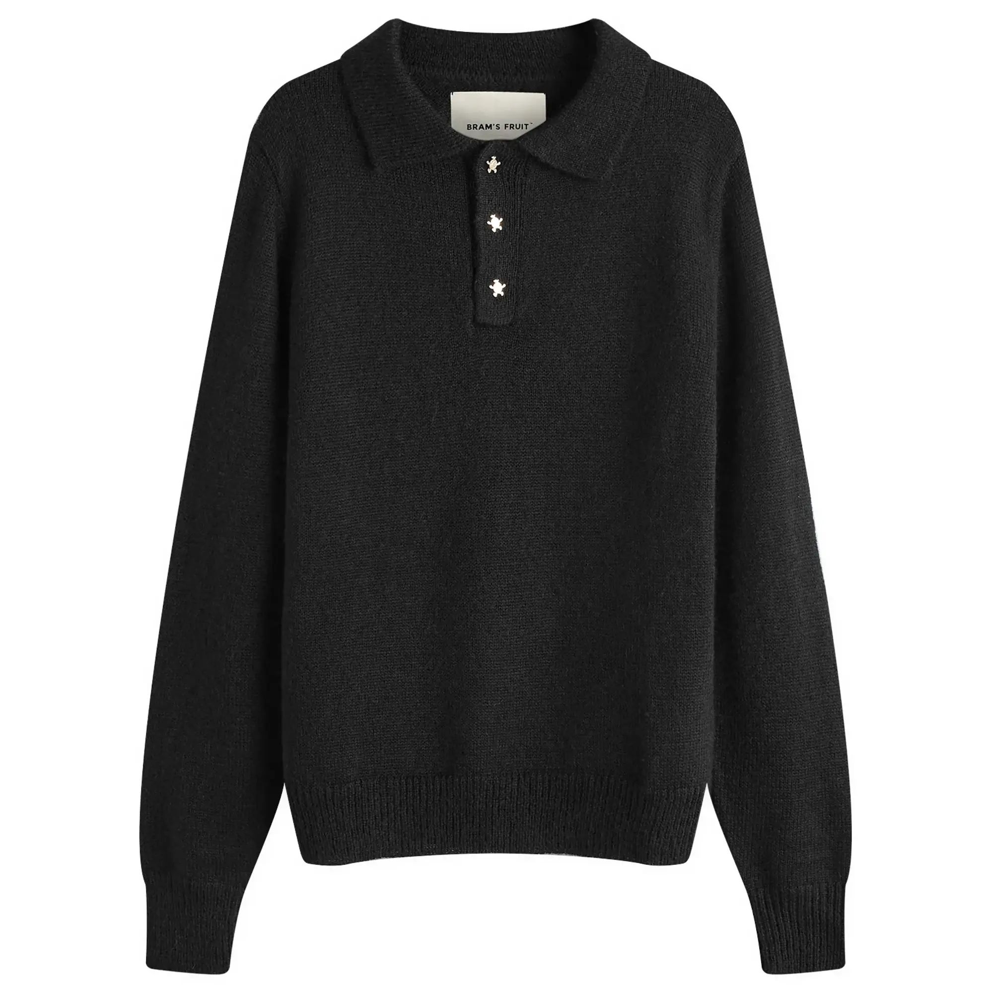 Bram's Fruit Men's Lemon Knit Polo Black