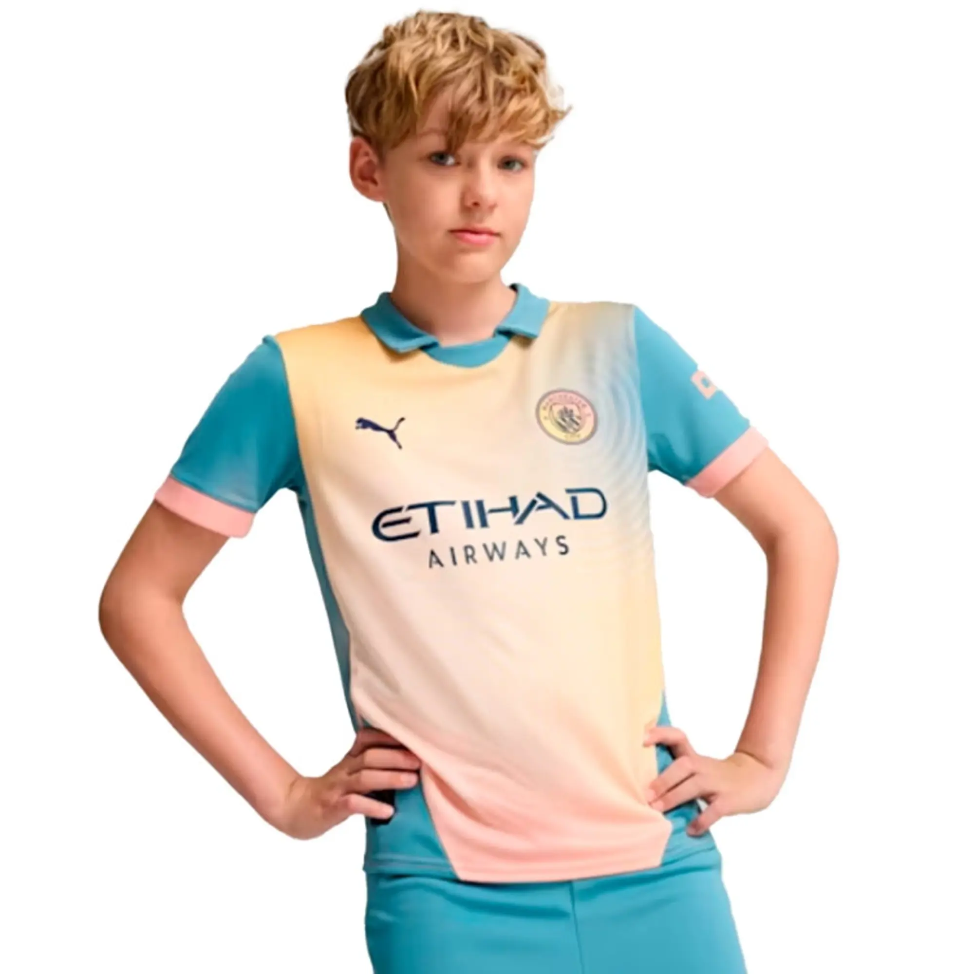 Puma Manchester City Fourth Shirt 2024/25 Kids - ['Multicolor']