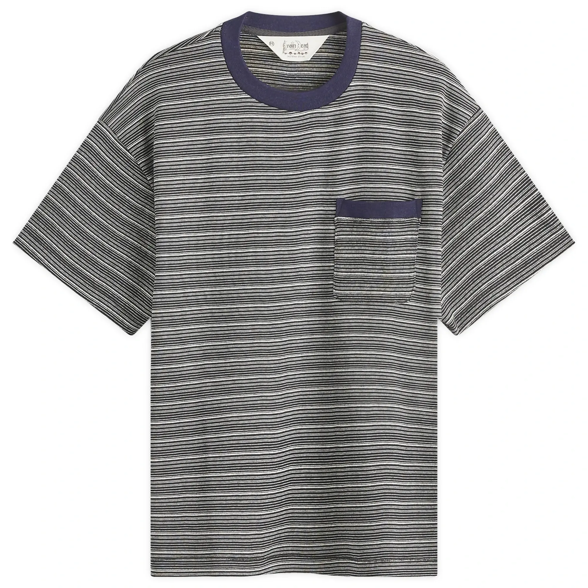 Brain Dead Men's Zig Zag Stripe T-Shirt Black