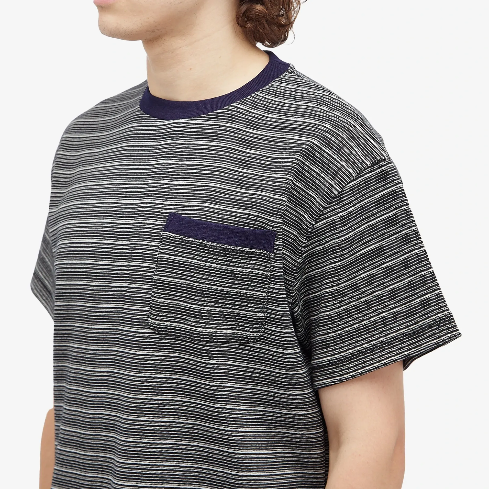 Brain Dead Men's Zig Zag Stripe T-Shirt Black