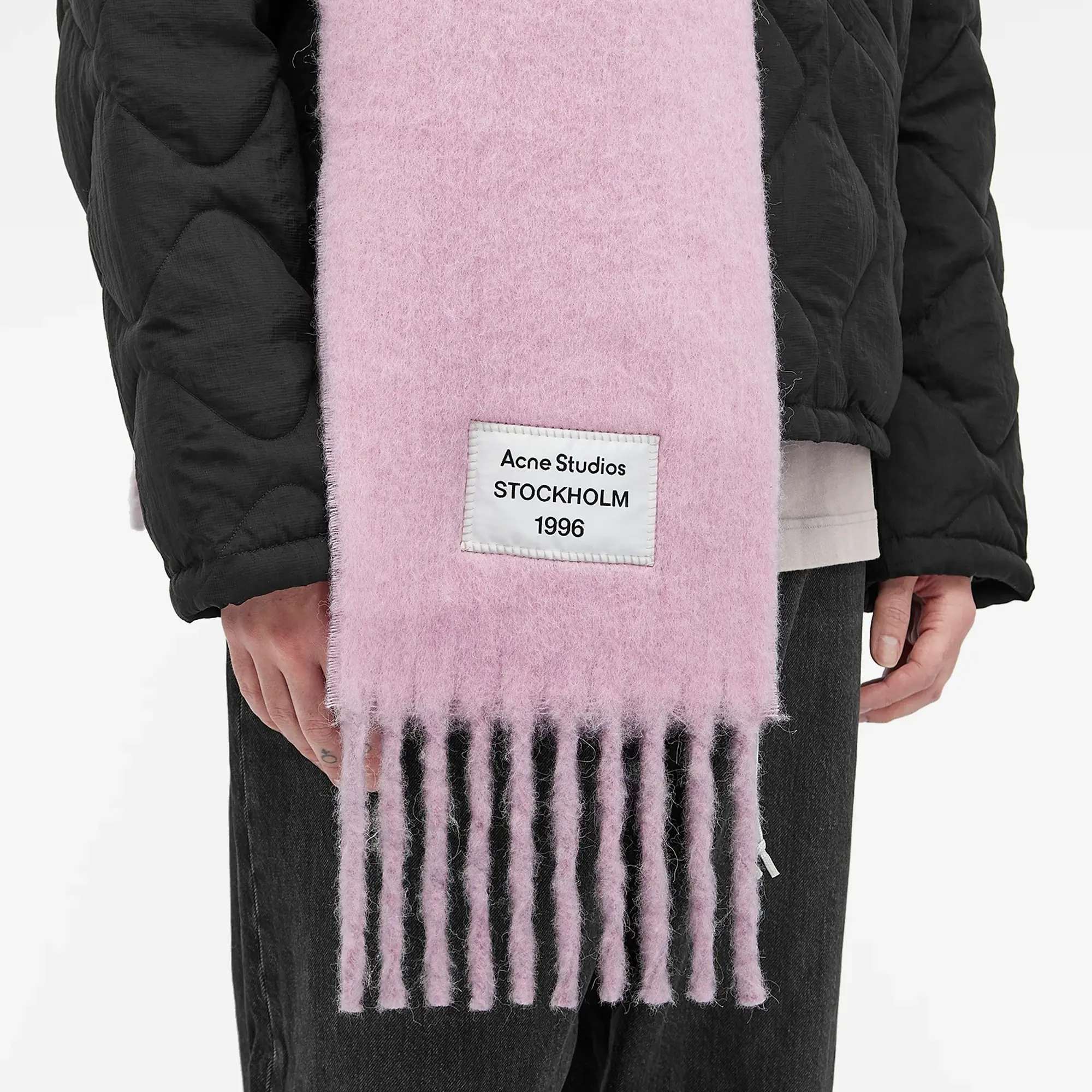Acne Studios Men's Volly Alpaca Scarf Pink/Lilac