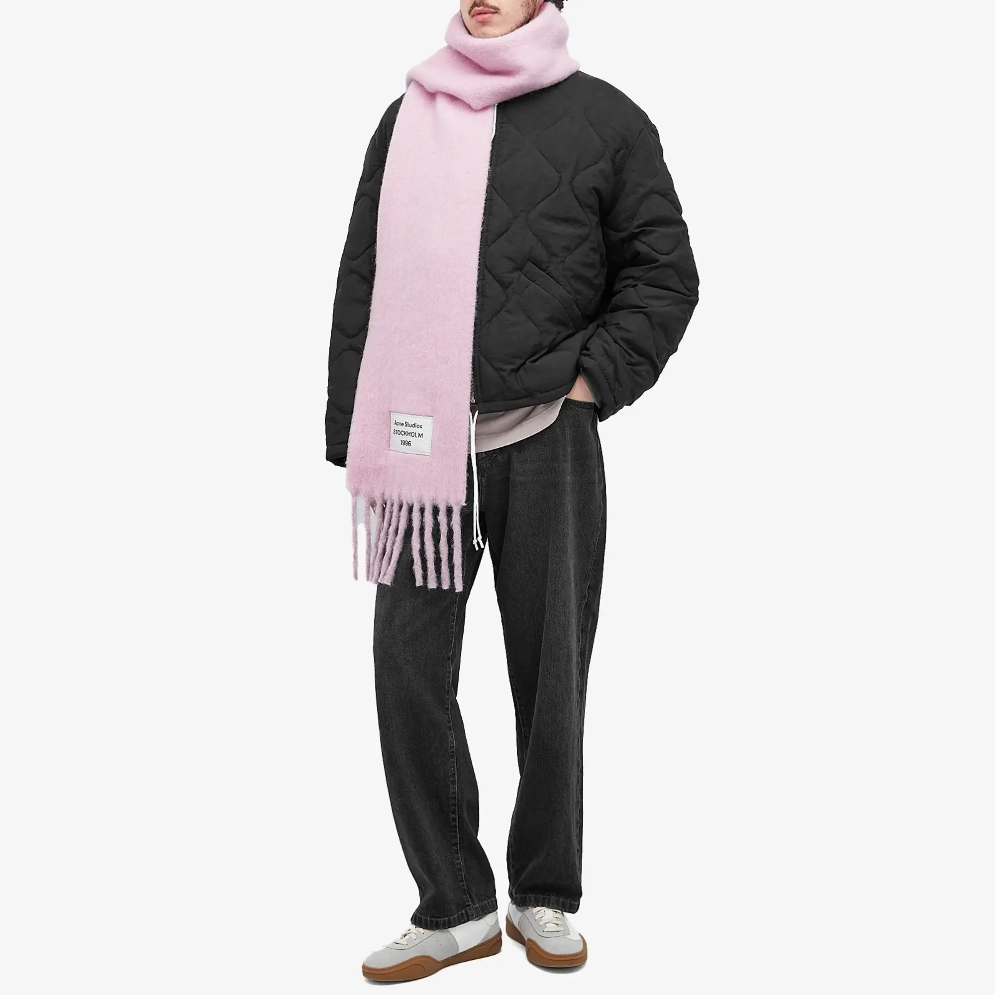 Acne Studios Men's Volly Alpaca Scarf Pink/Lilac