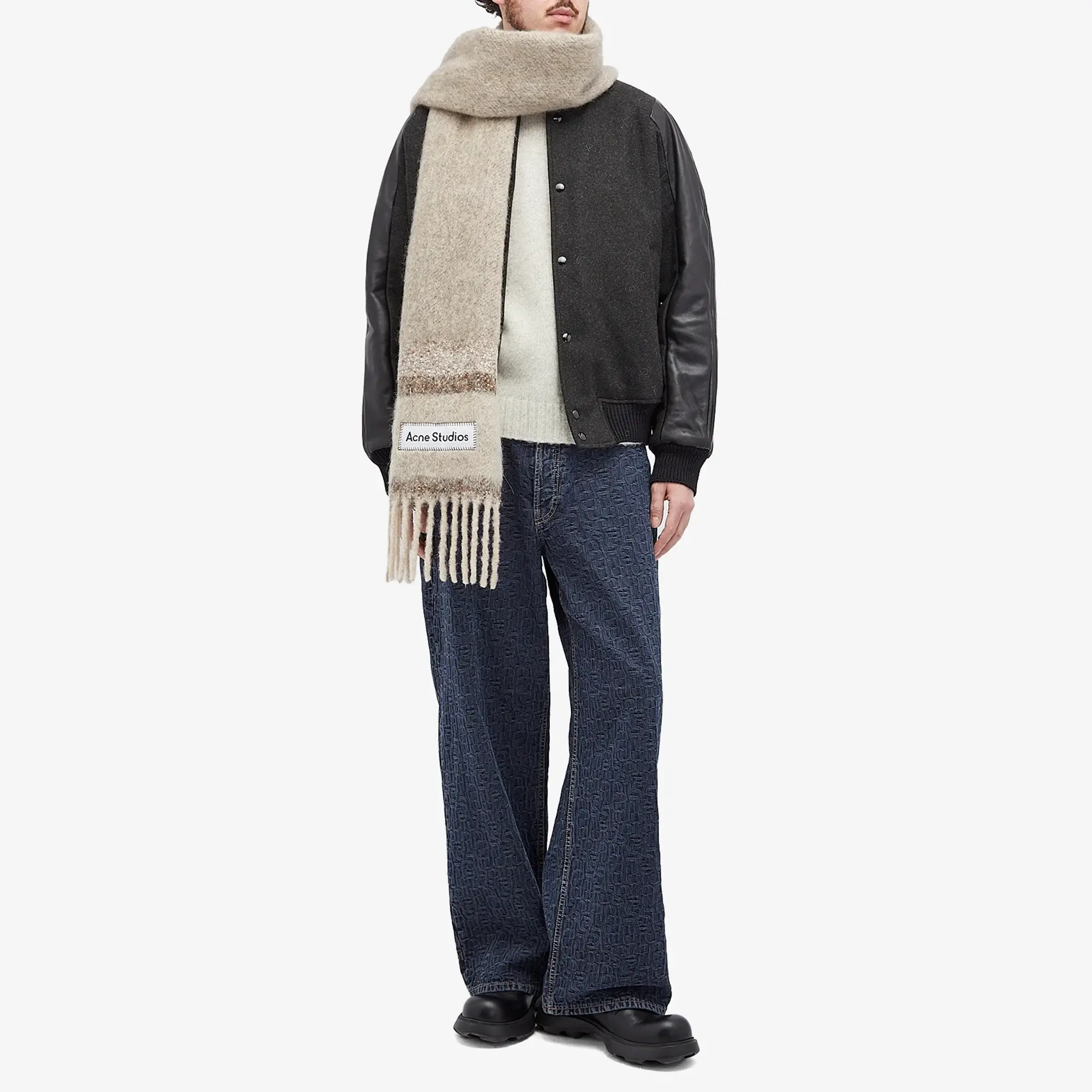 Acne Studios Men's Vonkey Scarf Brown/Beige