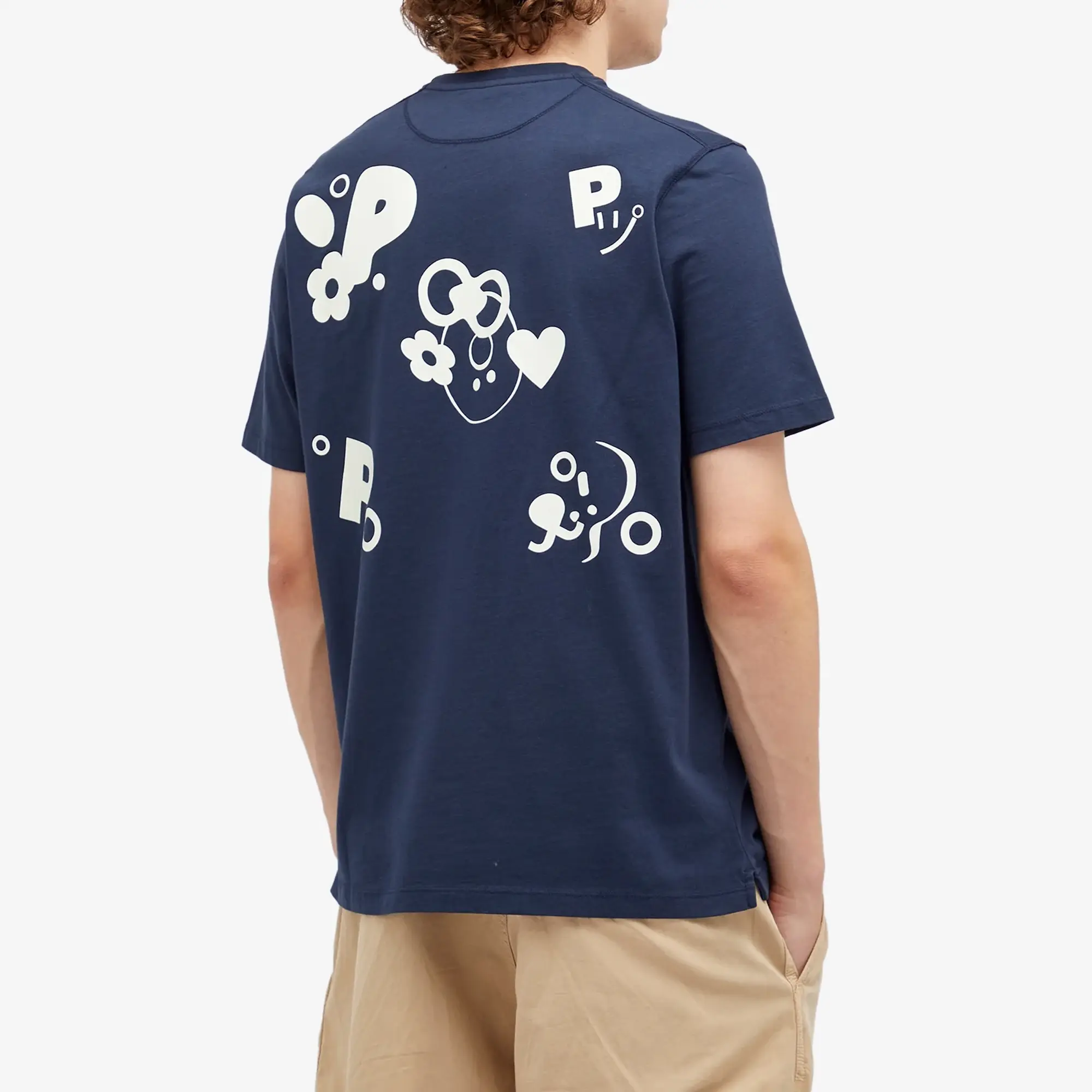 Pop Trading Company Reni T-Shirt - Navy / Glow In The Dark