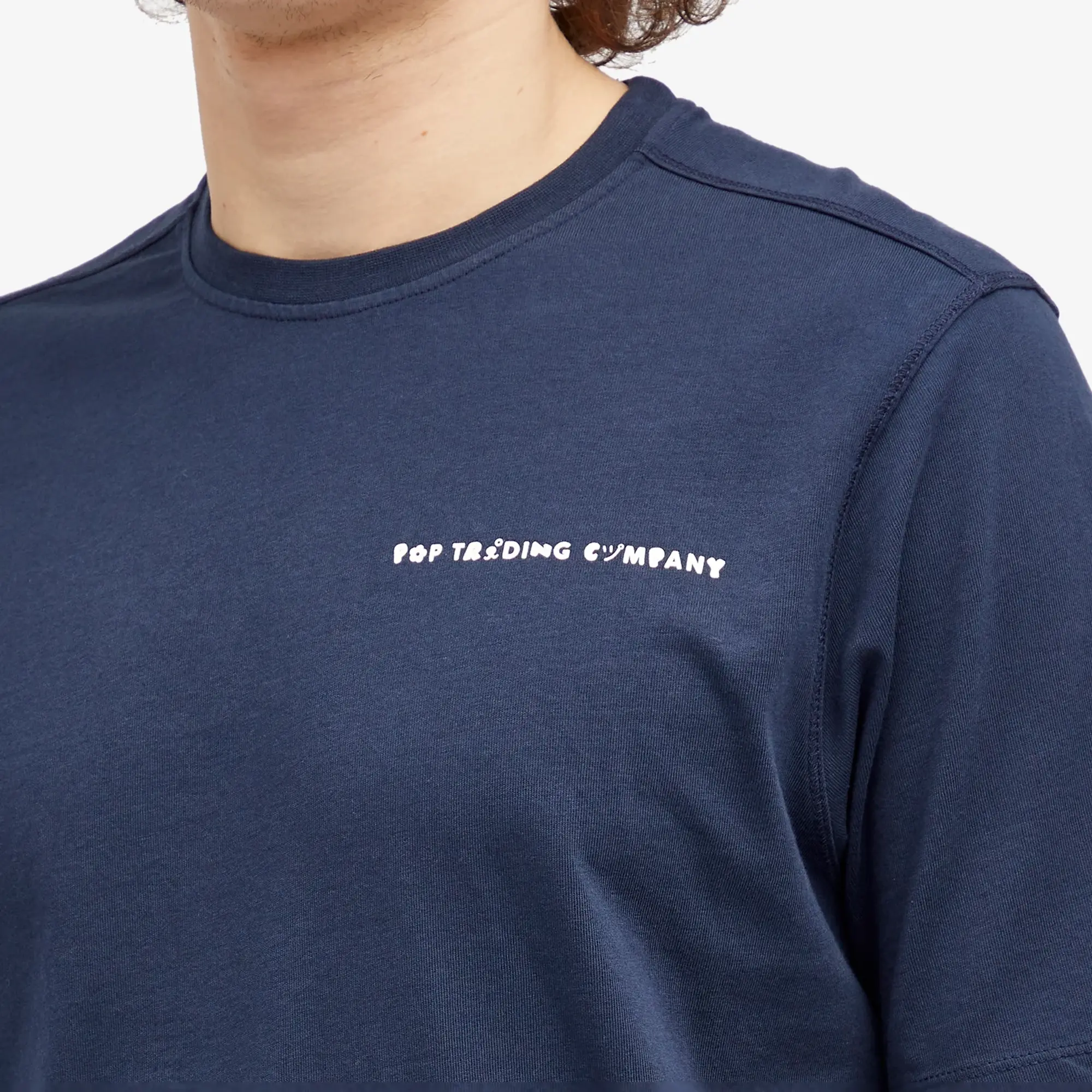 Pop Trading Company Reni T-Shirt - Navy / Glow In The Dark