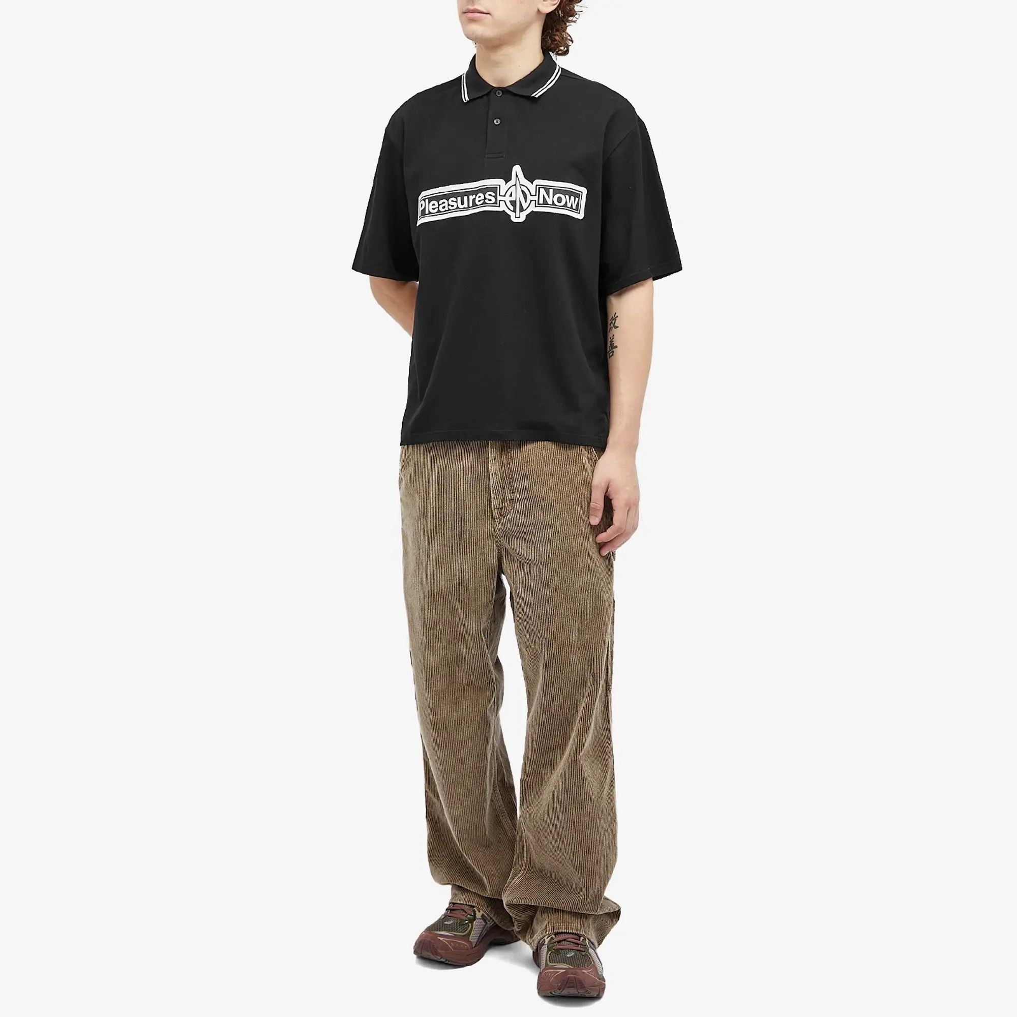 Pleasures Men's PN Boxy Polo Shirt Black