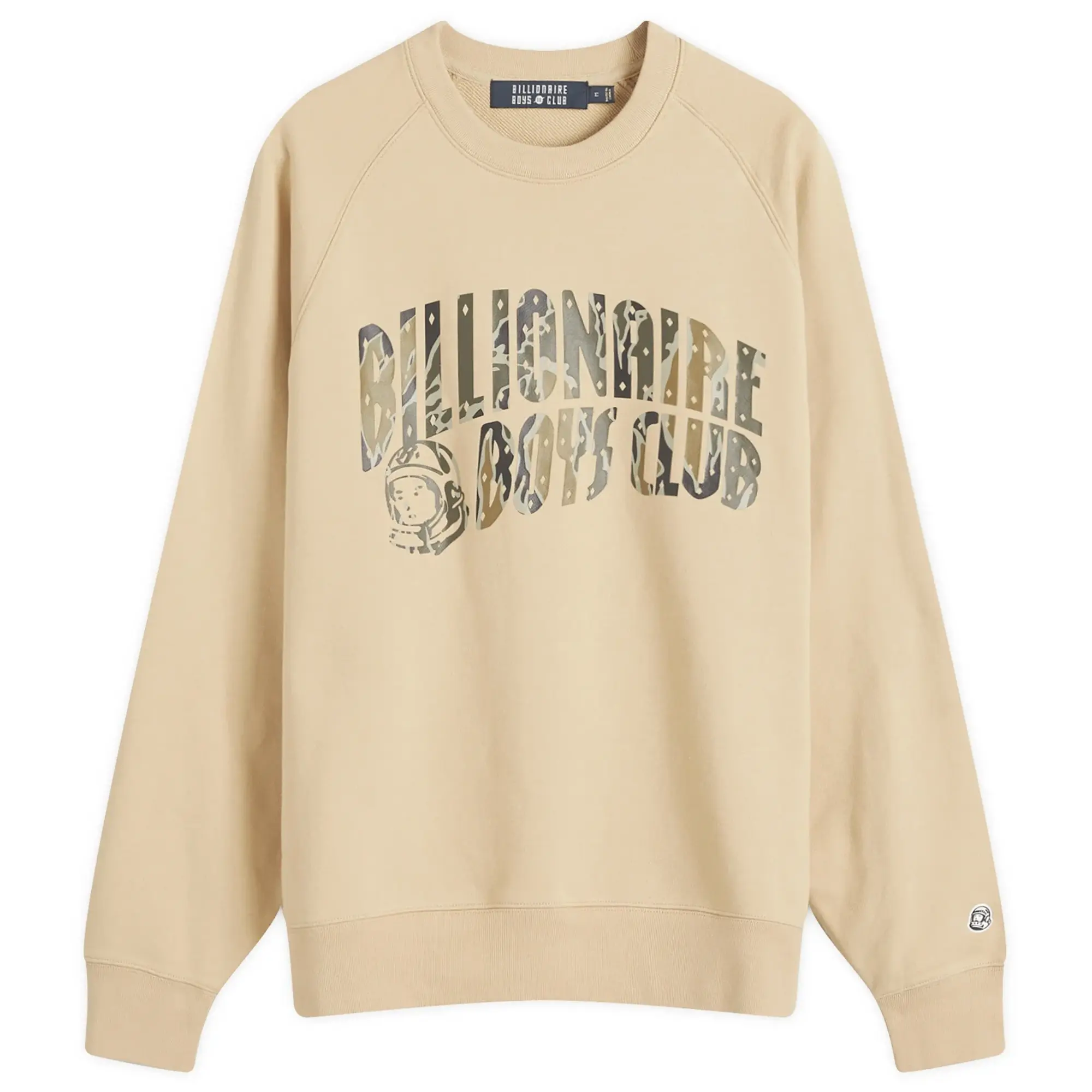 Billionaire Boys Club Men's Camo Arch Logo Sweatshirt Sand