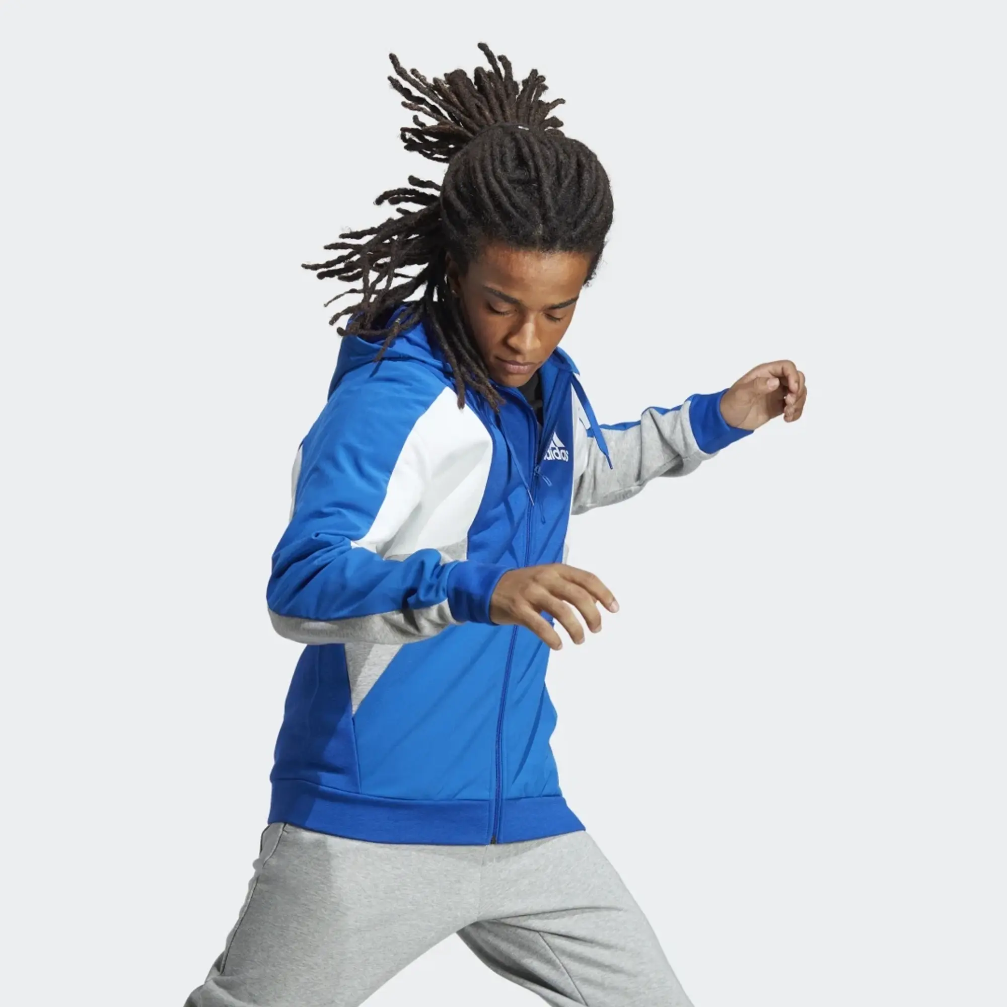 adidas Essentials Colorblock Full-Zip Hoodie