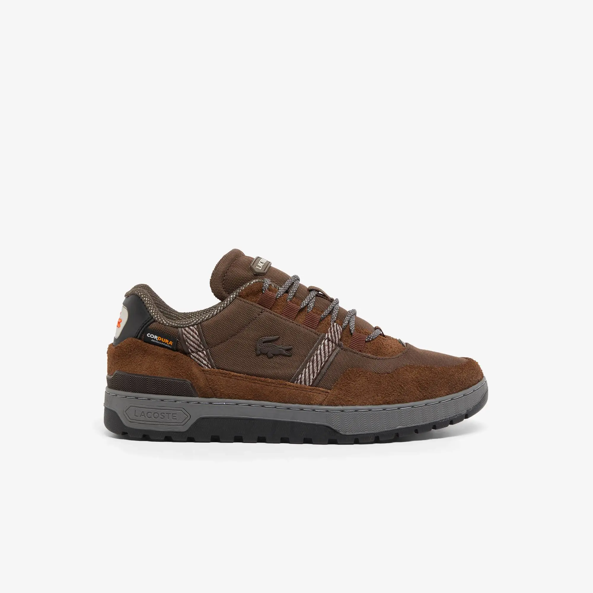 Lacoste Men's T-Clip Winter Outdoor Sneakers - Brown / Dark Grey