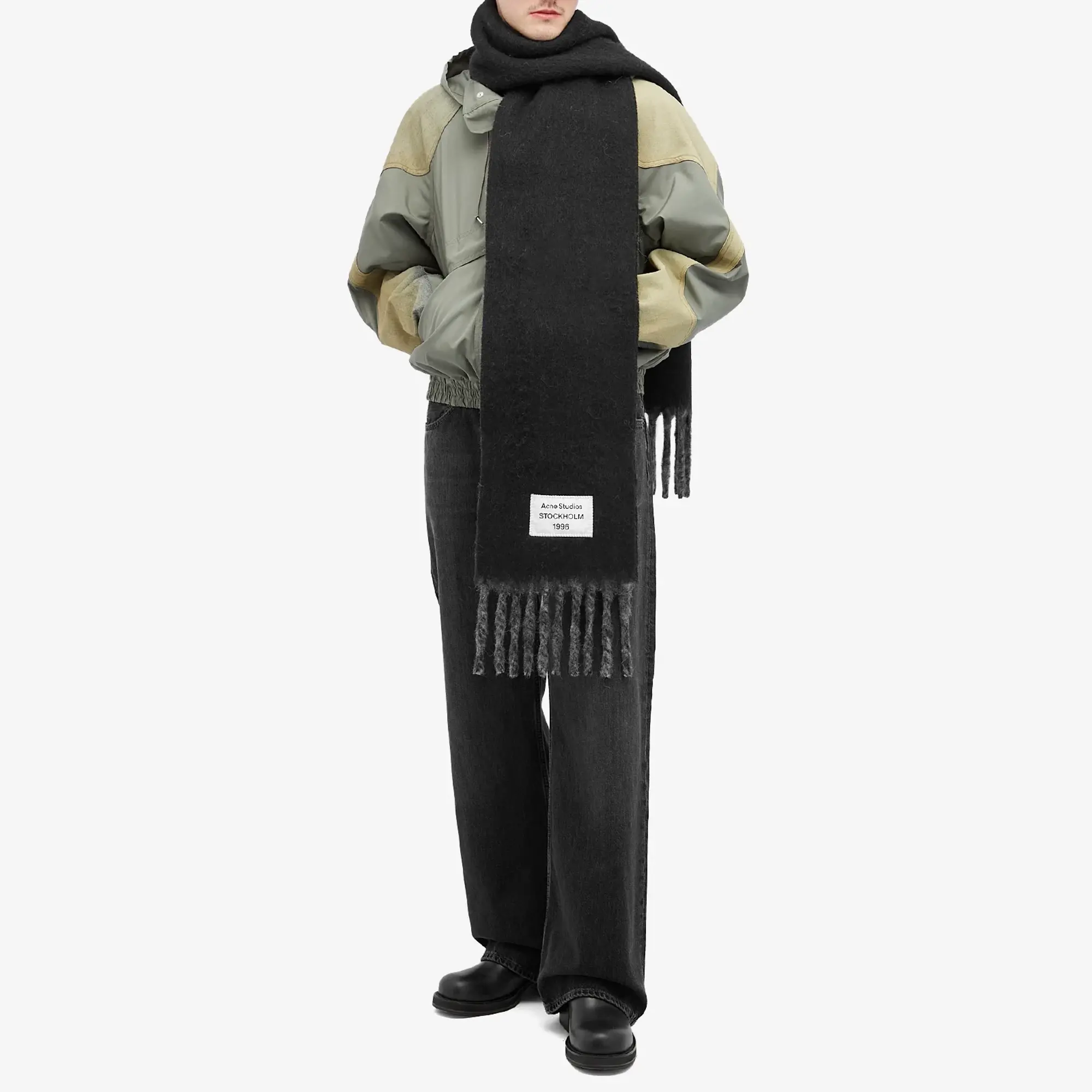 Acne Studios Men's Volly Alpaca Scarf Black/Grey