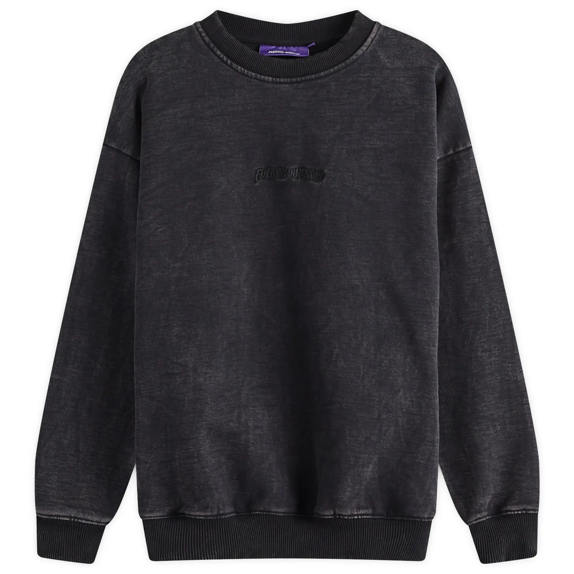 Fucking Awesome Men's Little Stamp Snow Wash Sweatshirt Black
