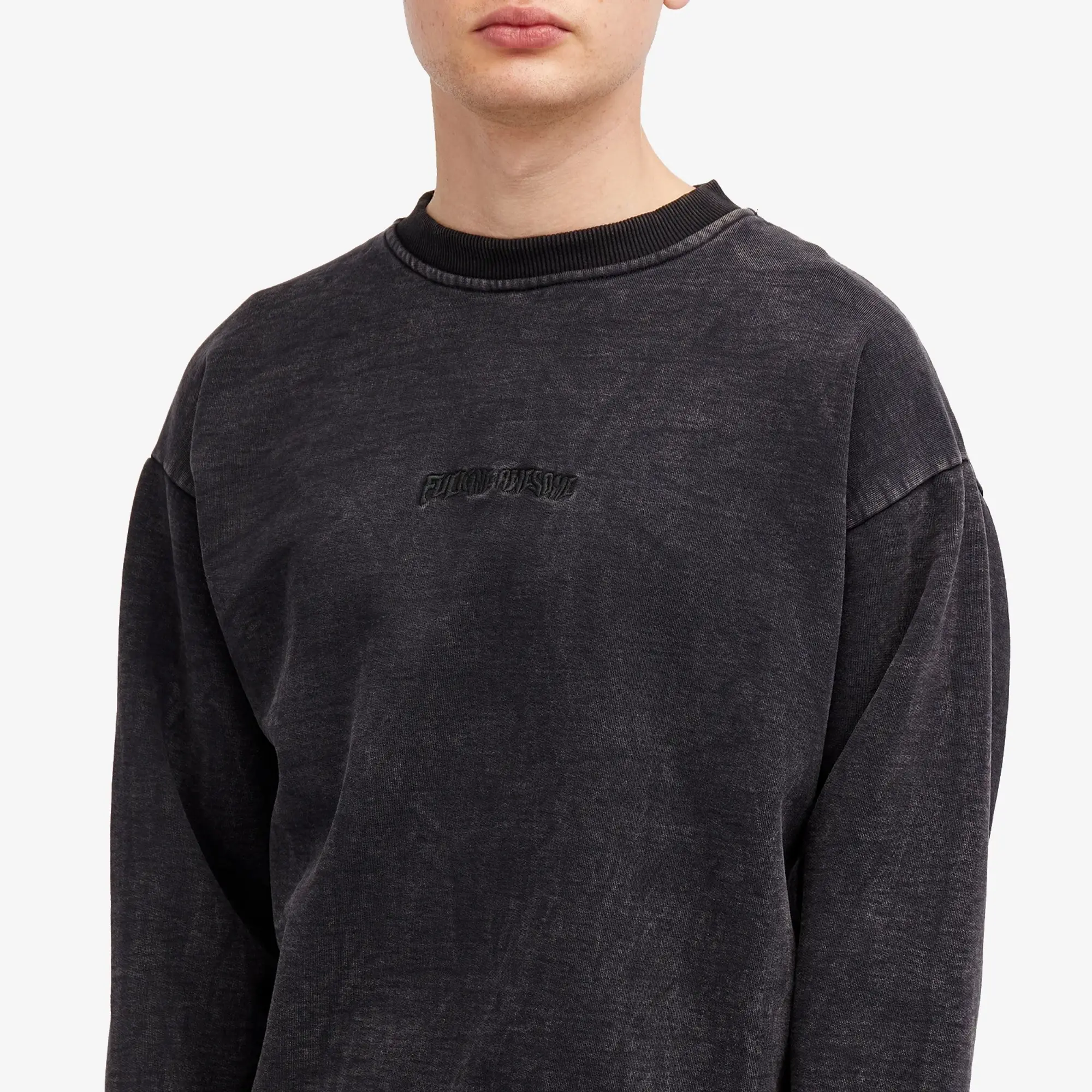 Fucking Awesome Men's Little Stamp Snow Wash Sweatshirt Black