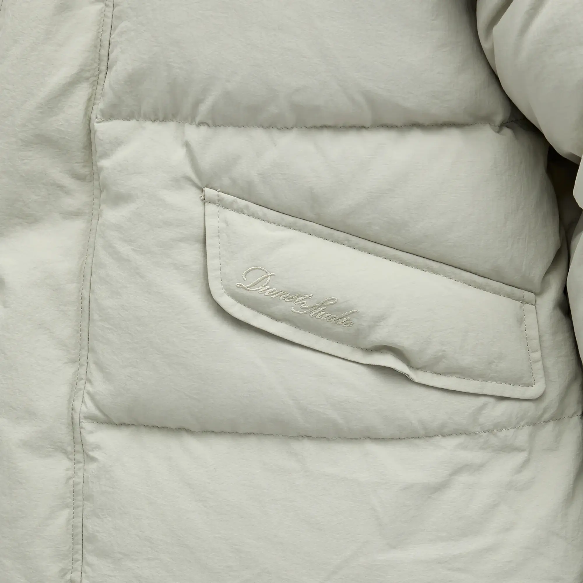 DUNST Women's Unisex Hooded Volume Goose Down Jacket Beige