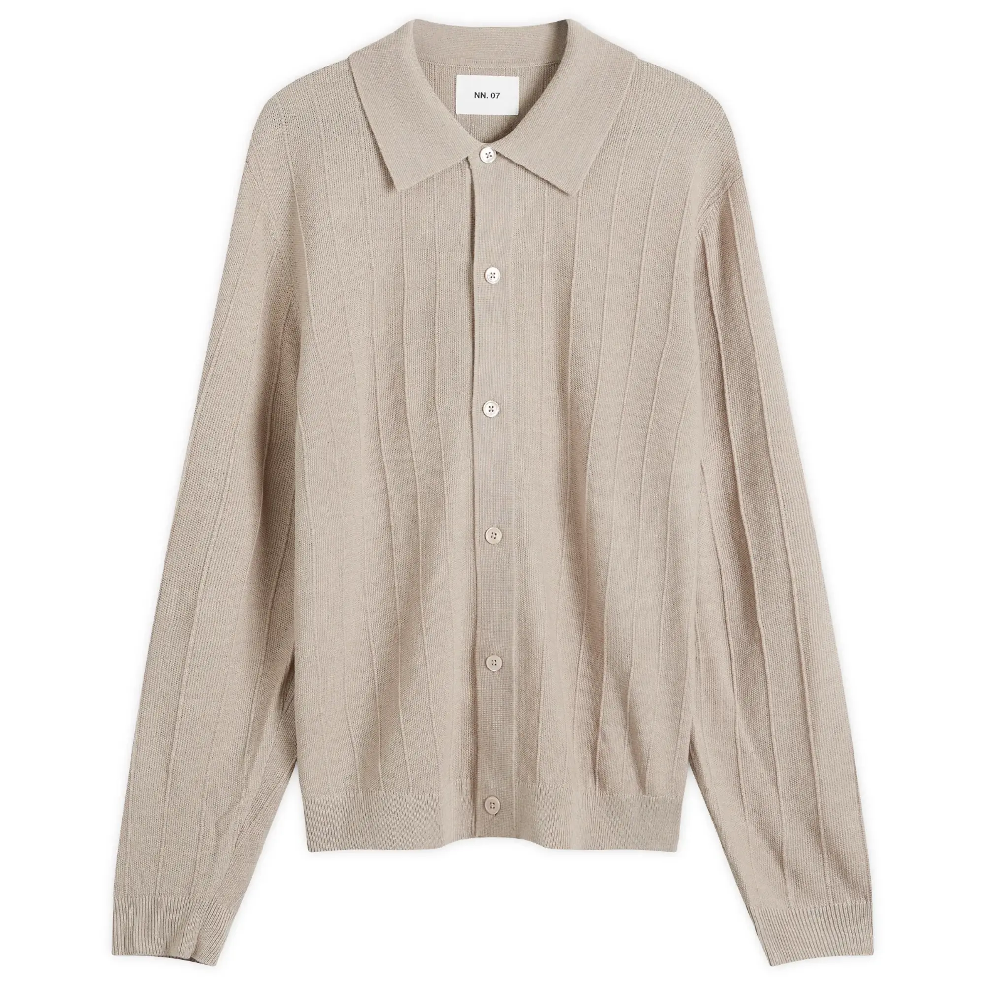 NN07 Men's Thor Polo Cardigan Greige