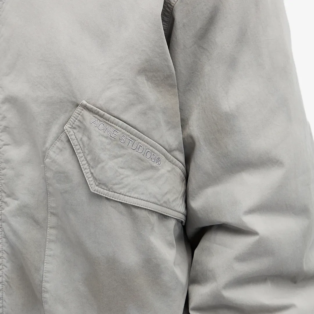 Acne Studios Bomber Jacket - Mid Grey | B90781-DLH | FOOTY.COM